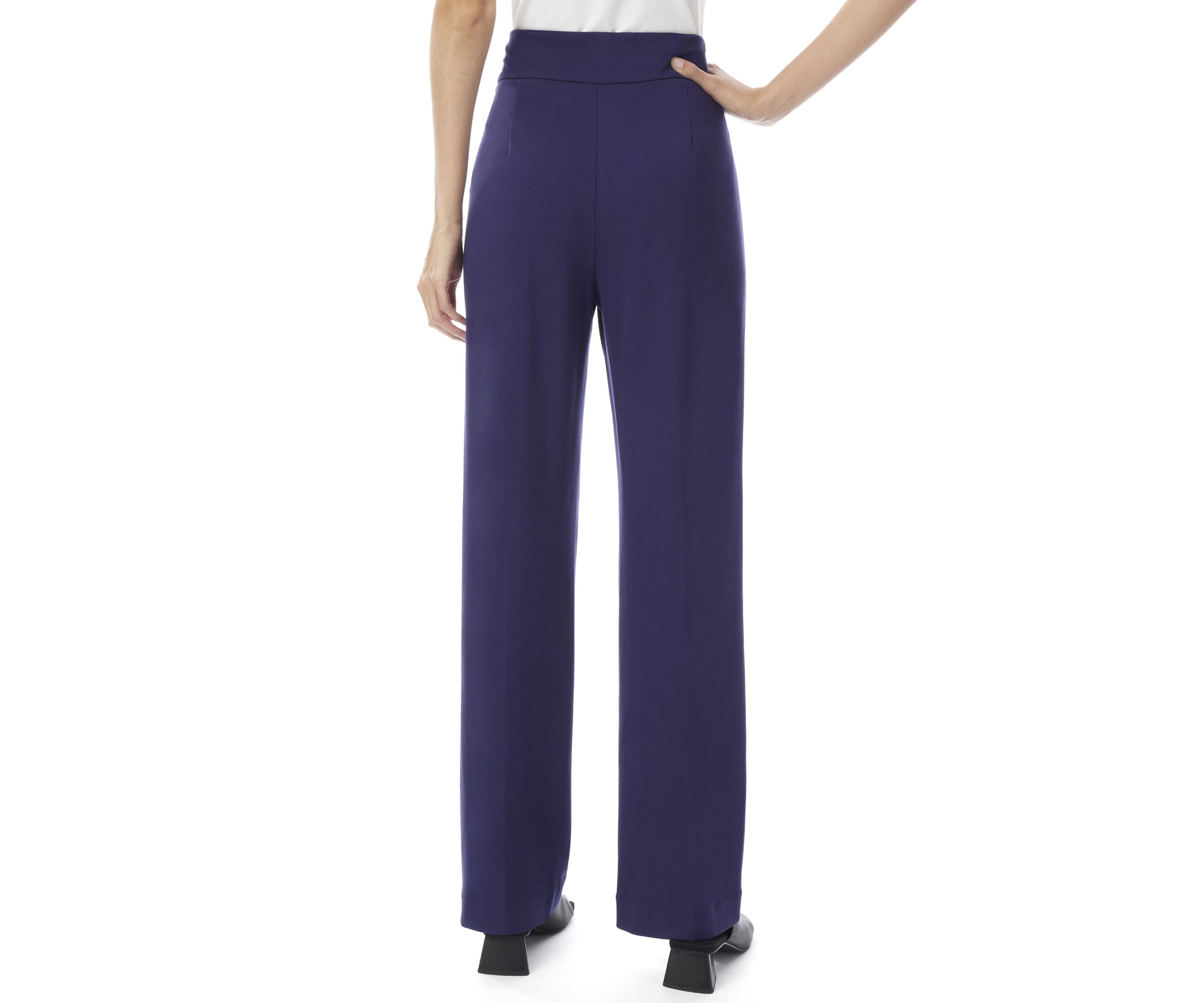 Womens Pull On Seam Wide Leg Pants
