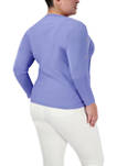 Plus Size Button Sleeve Pullover