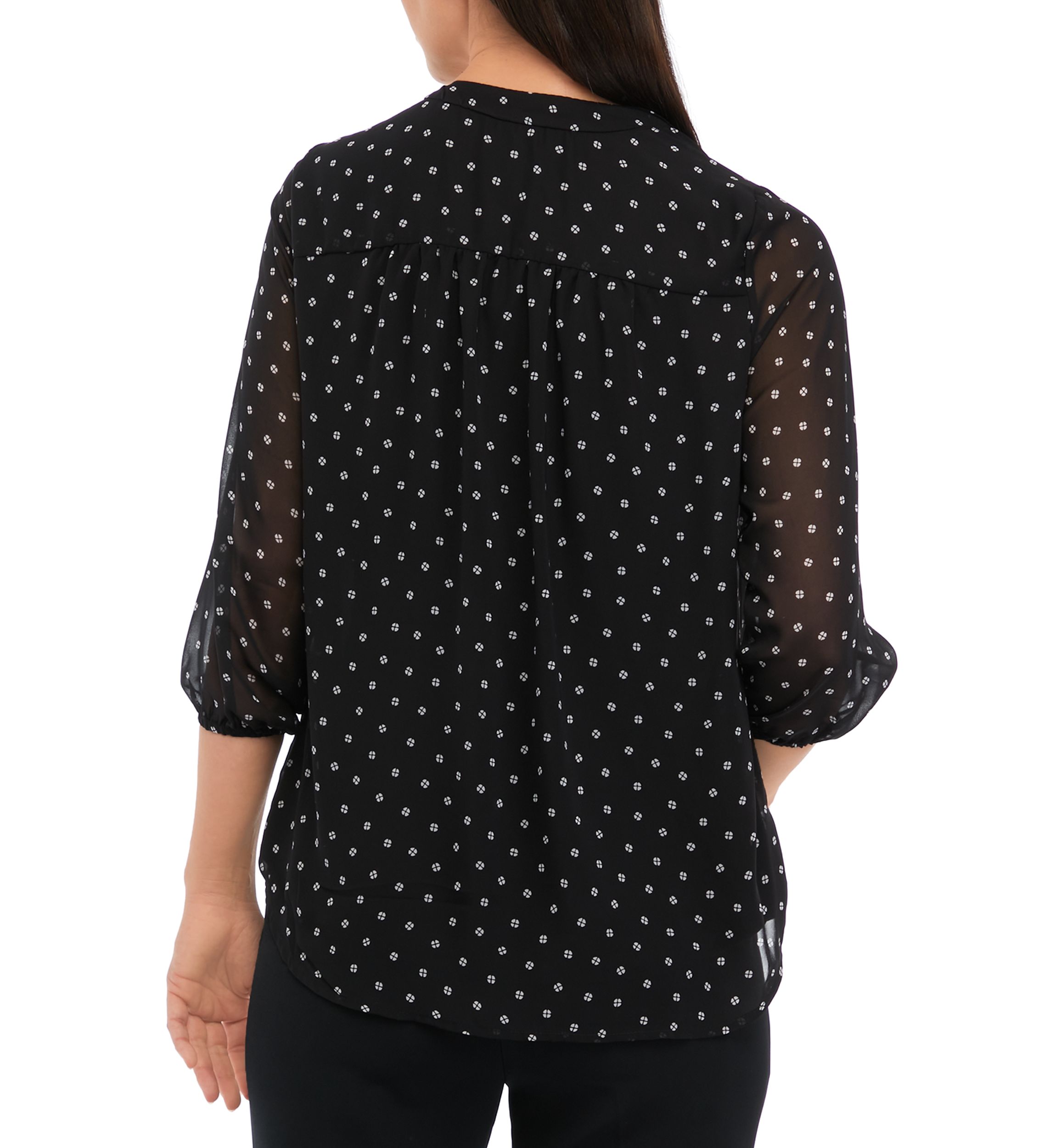 Womens V-Neck Printed Tunic Top