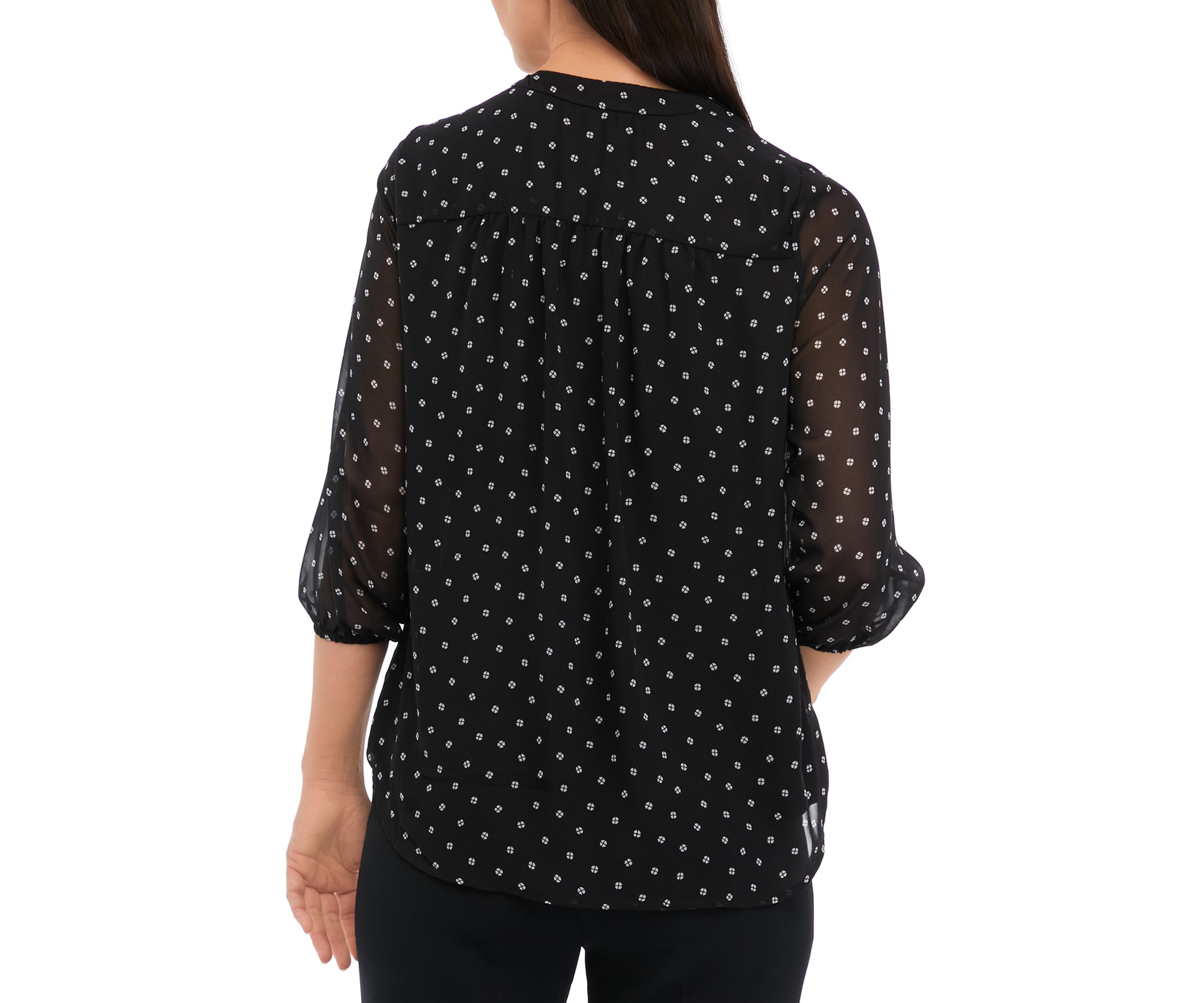 Womens V-Neck Printed Tunic Top