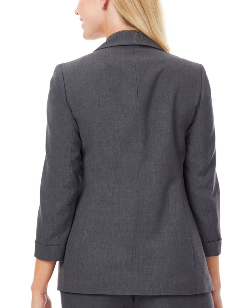 Notch Collar Rolled Cuff Bi-Stretch Blazer