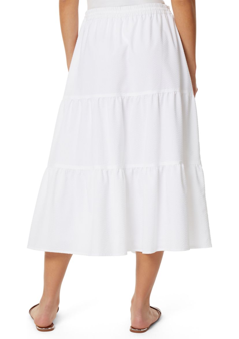 Tiered Linen Maxi Skirt