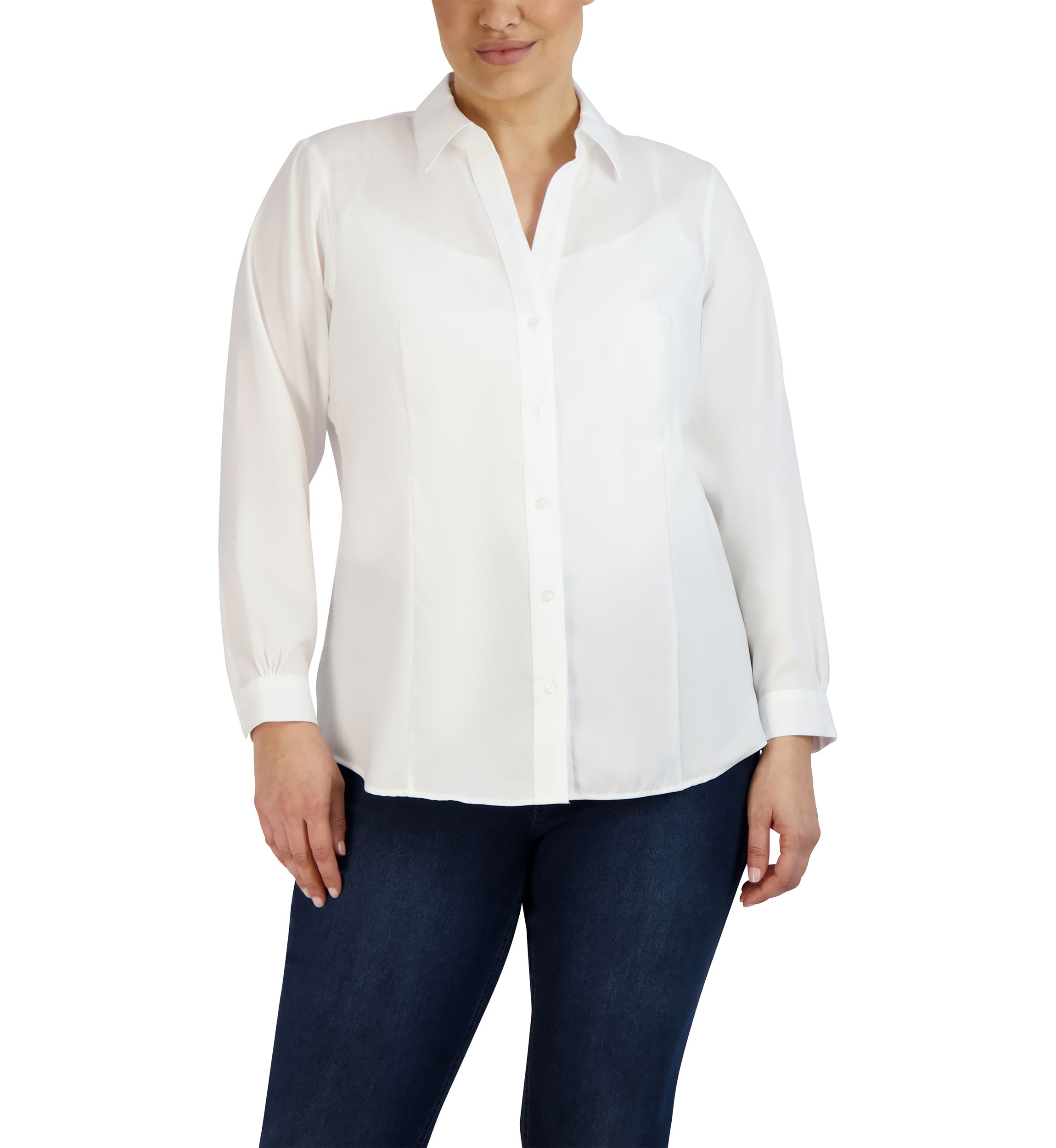 Plus Size Button Down Blouse