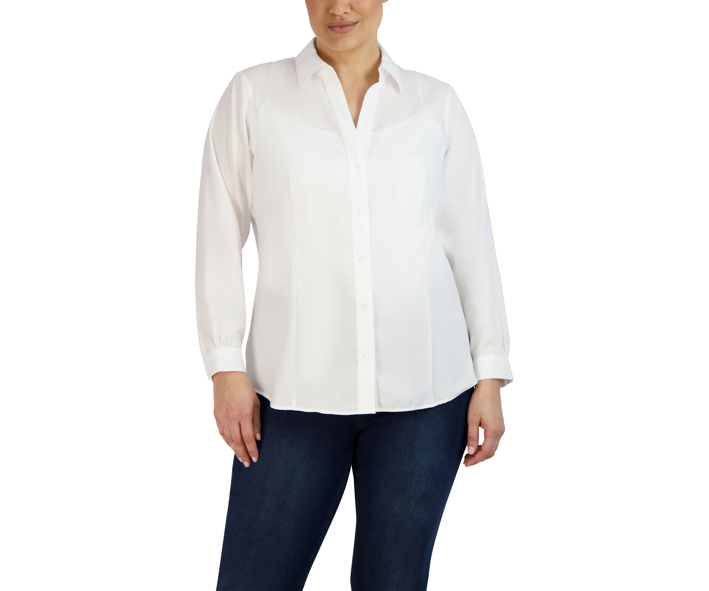 Plus Size Button Down Blouse