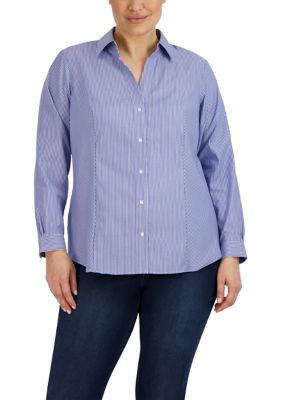 JONES NEW YORK Women's Plus Size Button Down Blouse
