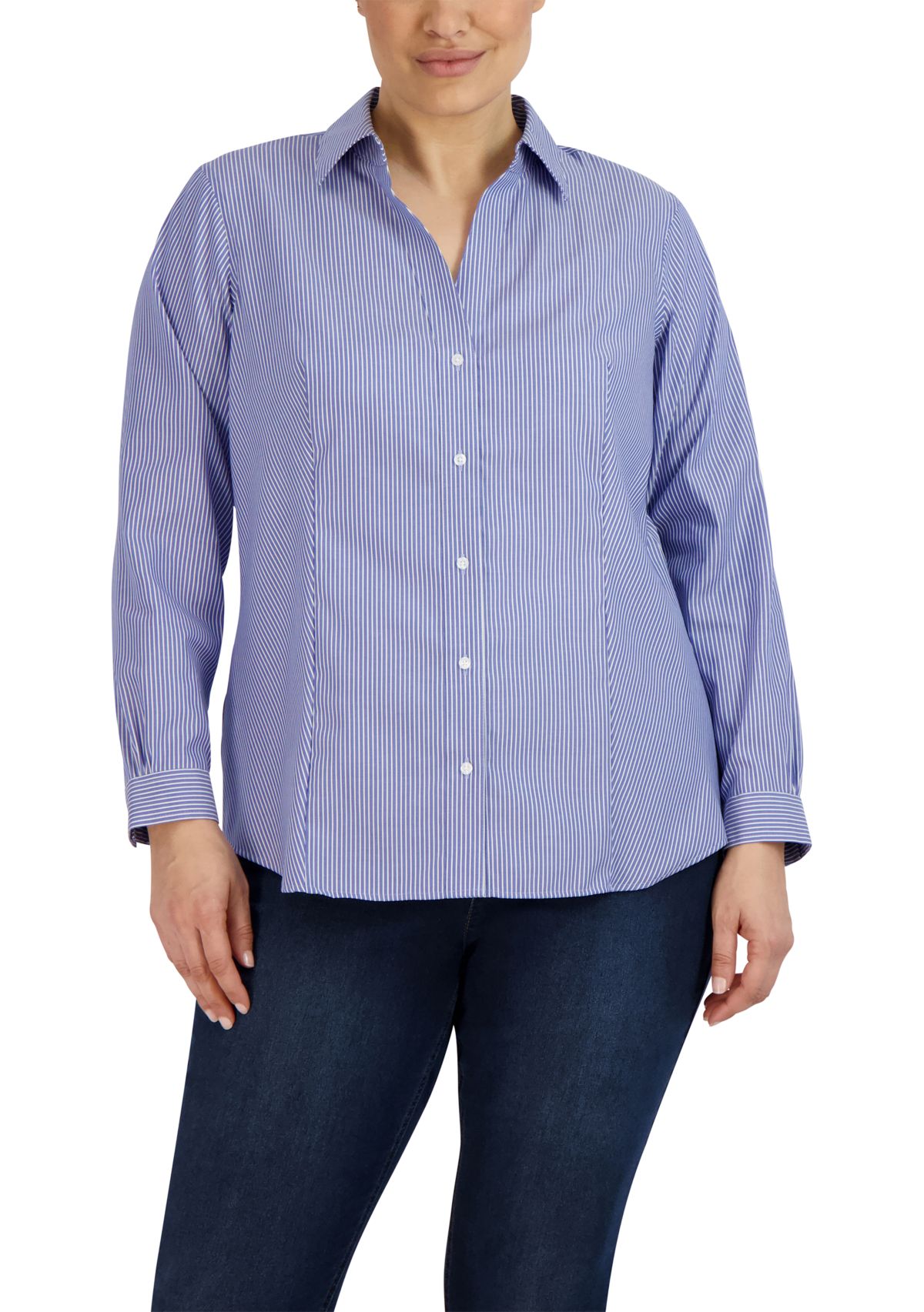 Plus Size Button Down Blouse 