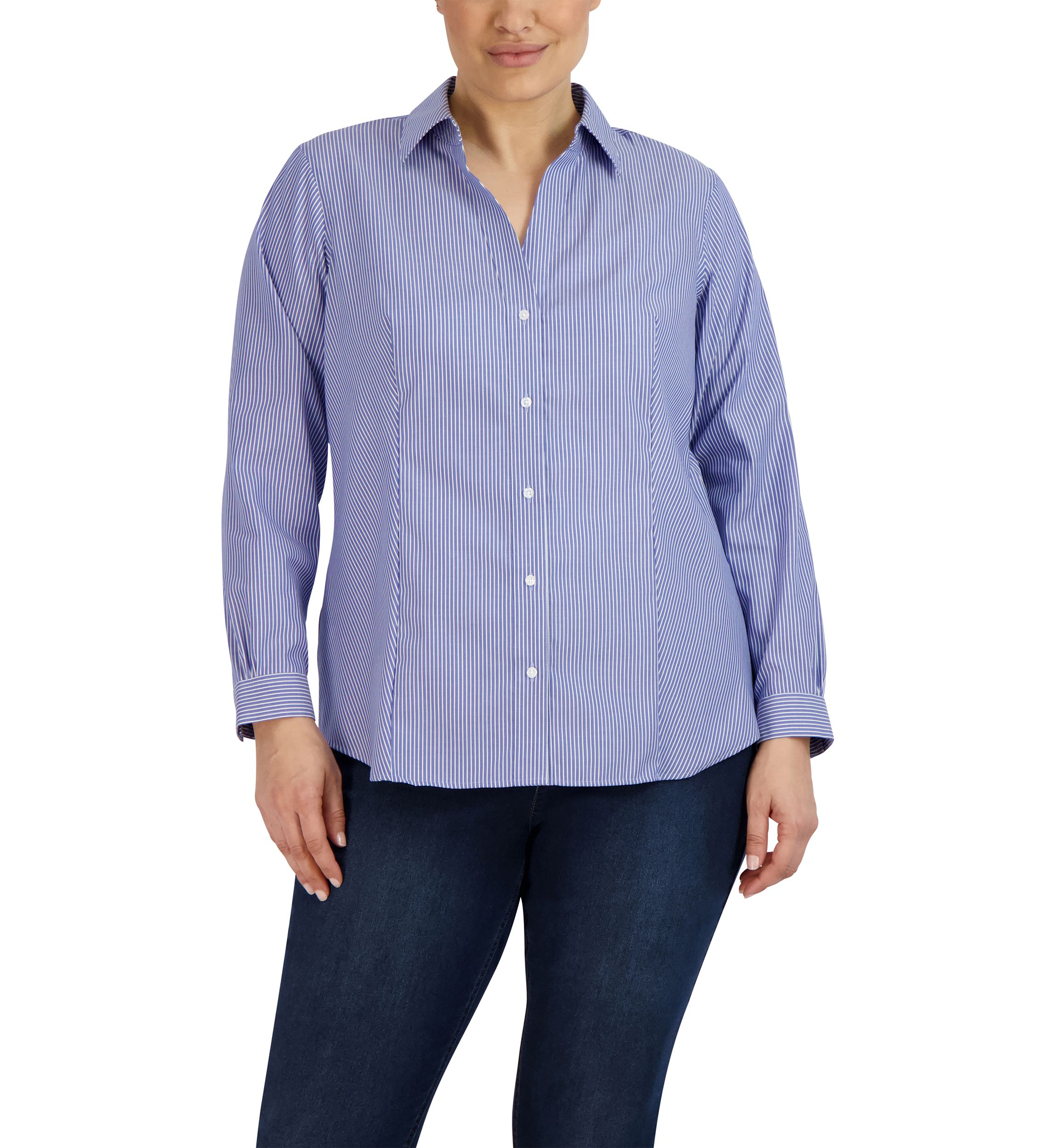 Plus Size Button Down Blouse 