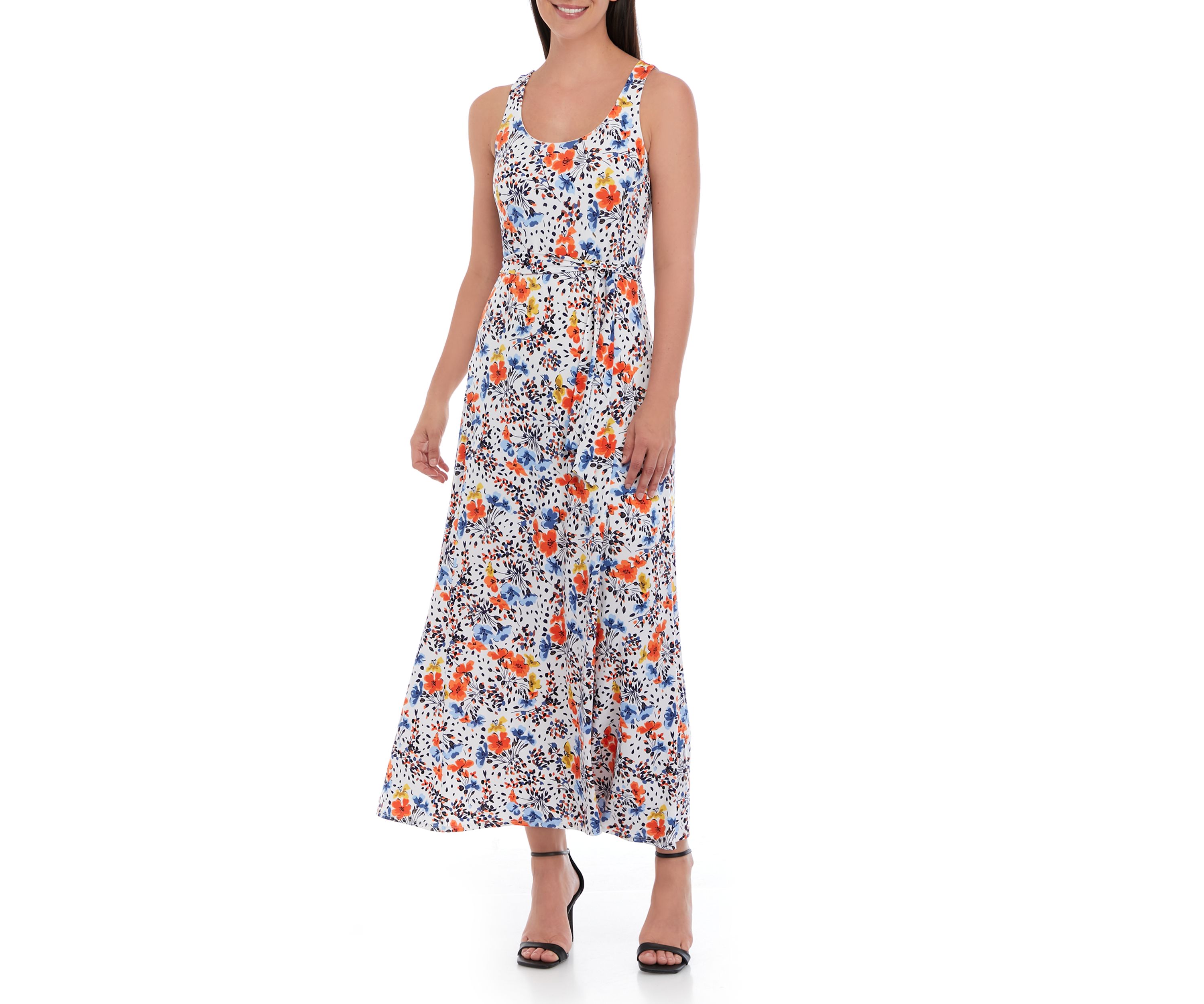 Womens Tank Dress with Self Tie Sash