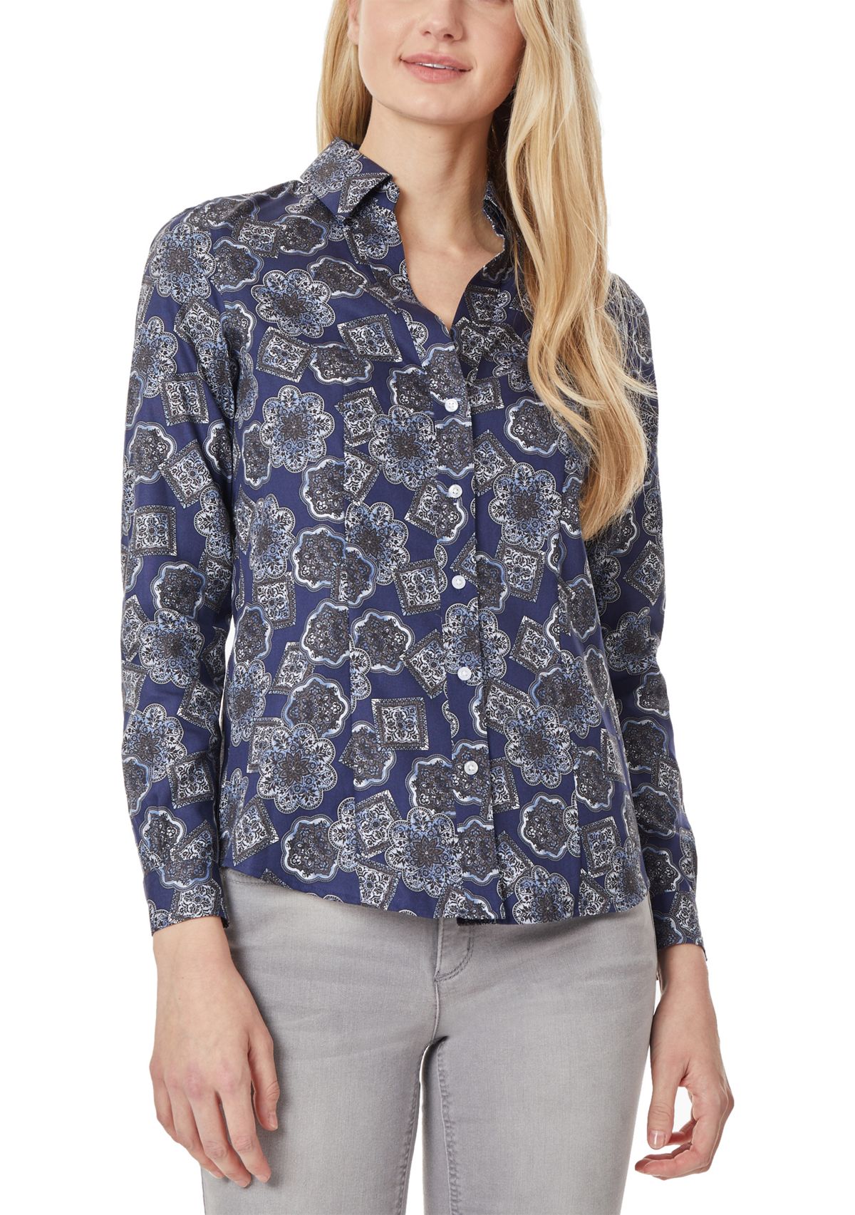 Womens Button Down Blouse