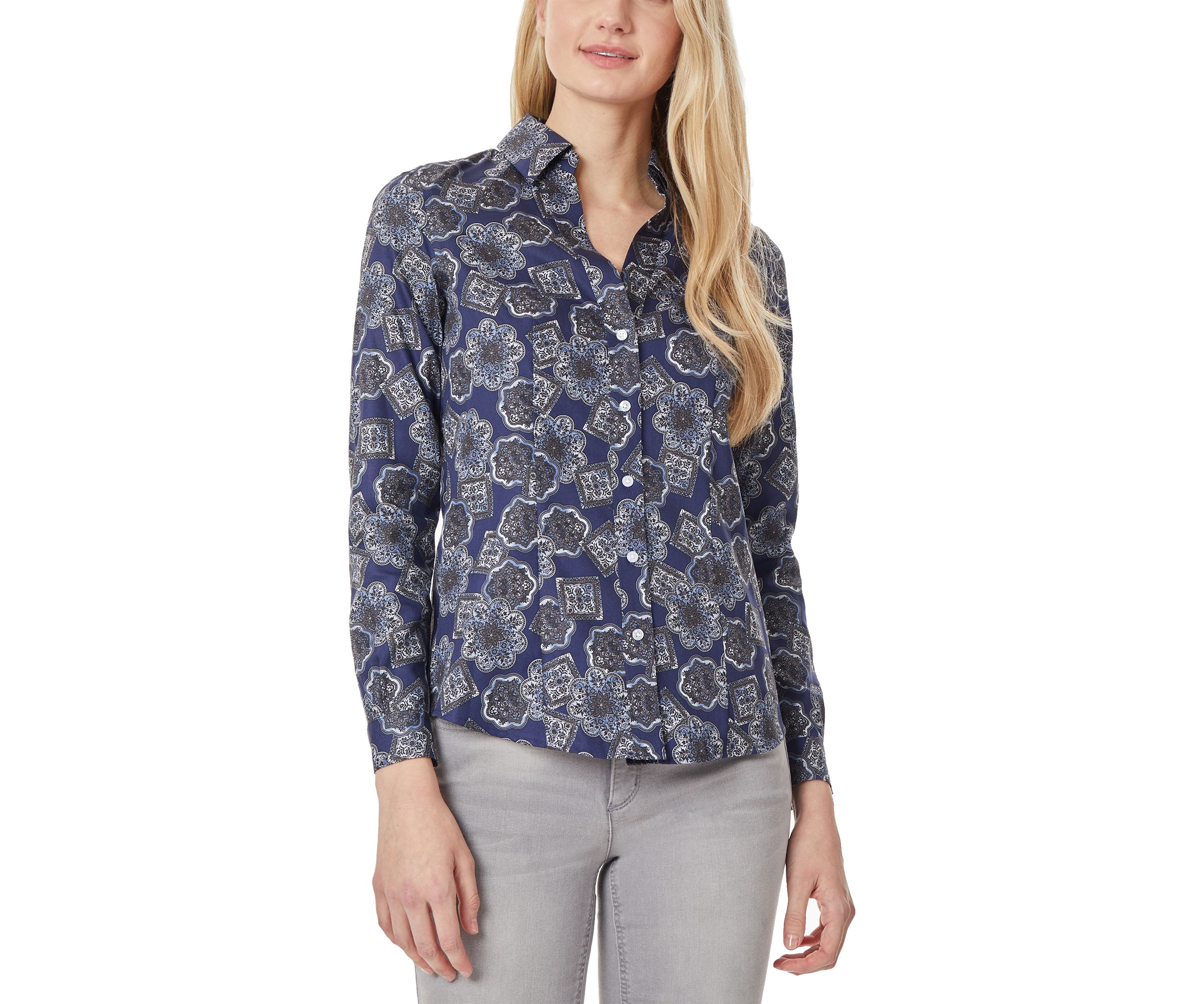 Womens Button Down Blouse