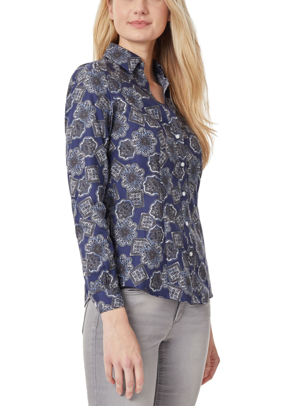 Womens Button Down Blouse