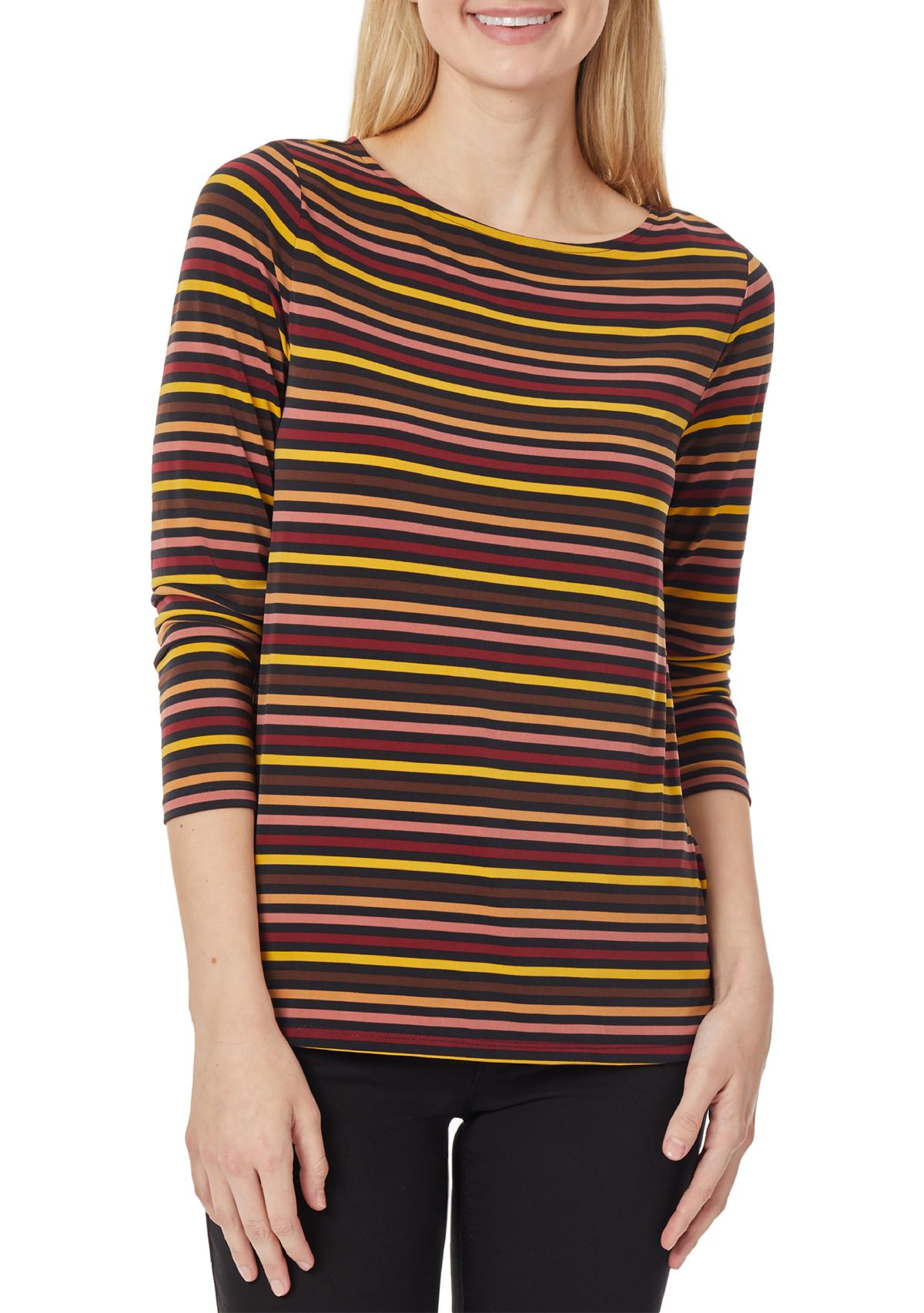 Womens Long Sleeve Boat Neck Pullover