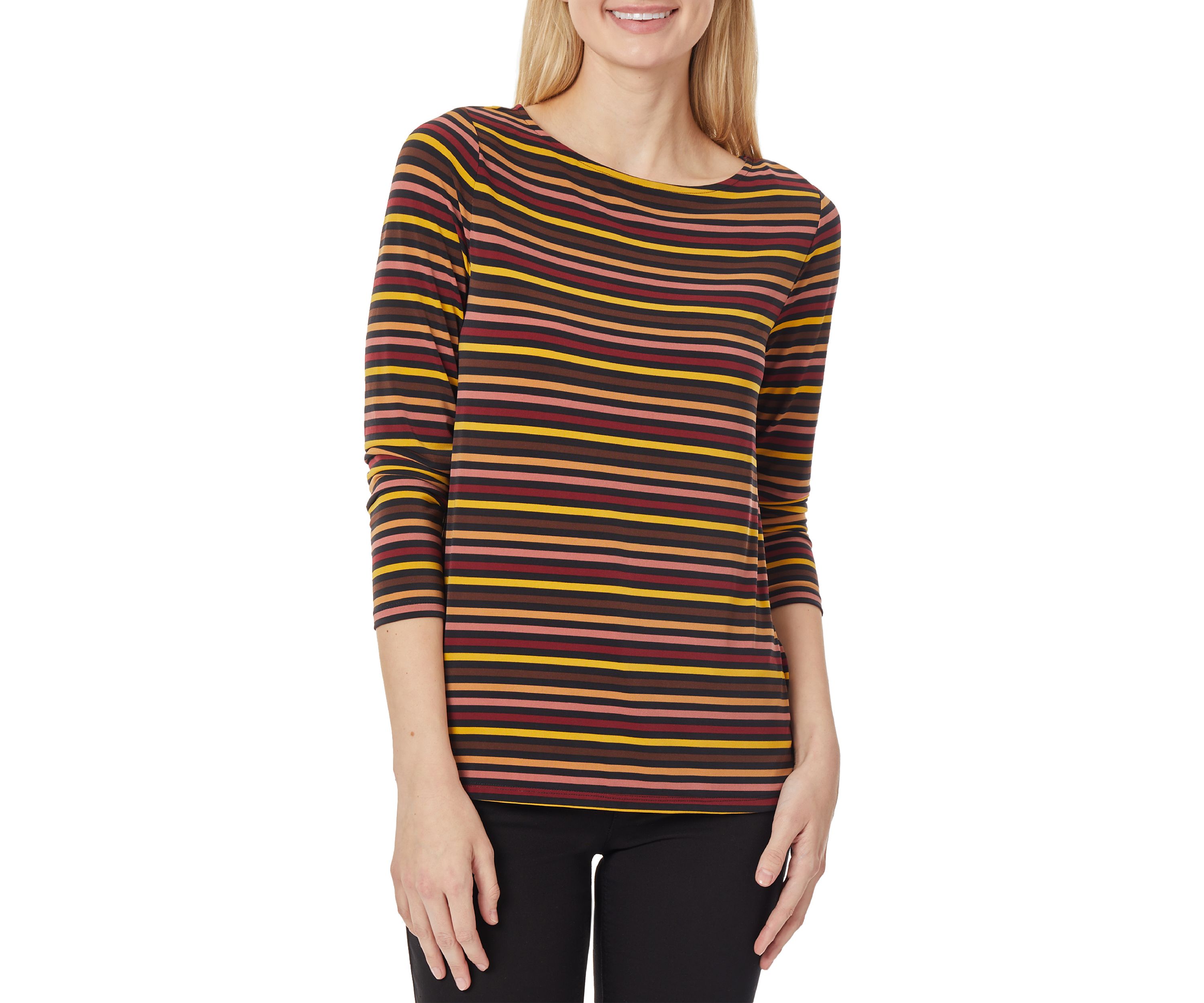 Womens Long Sleeve Boat Neck Pullover
