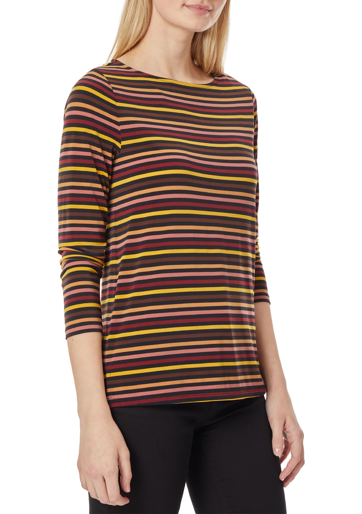 Womens Long Sleeve Boat Neck Pullover