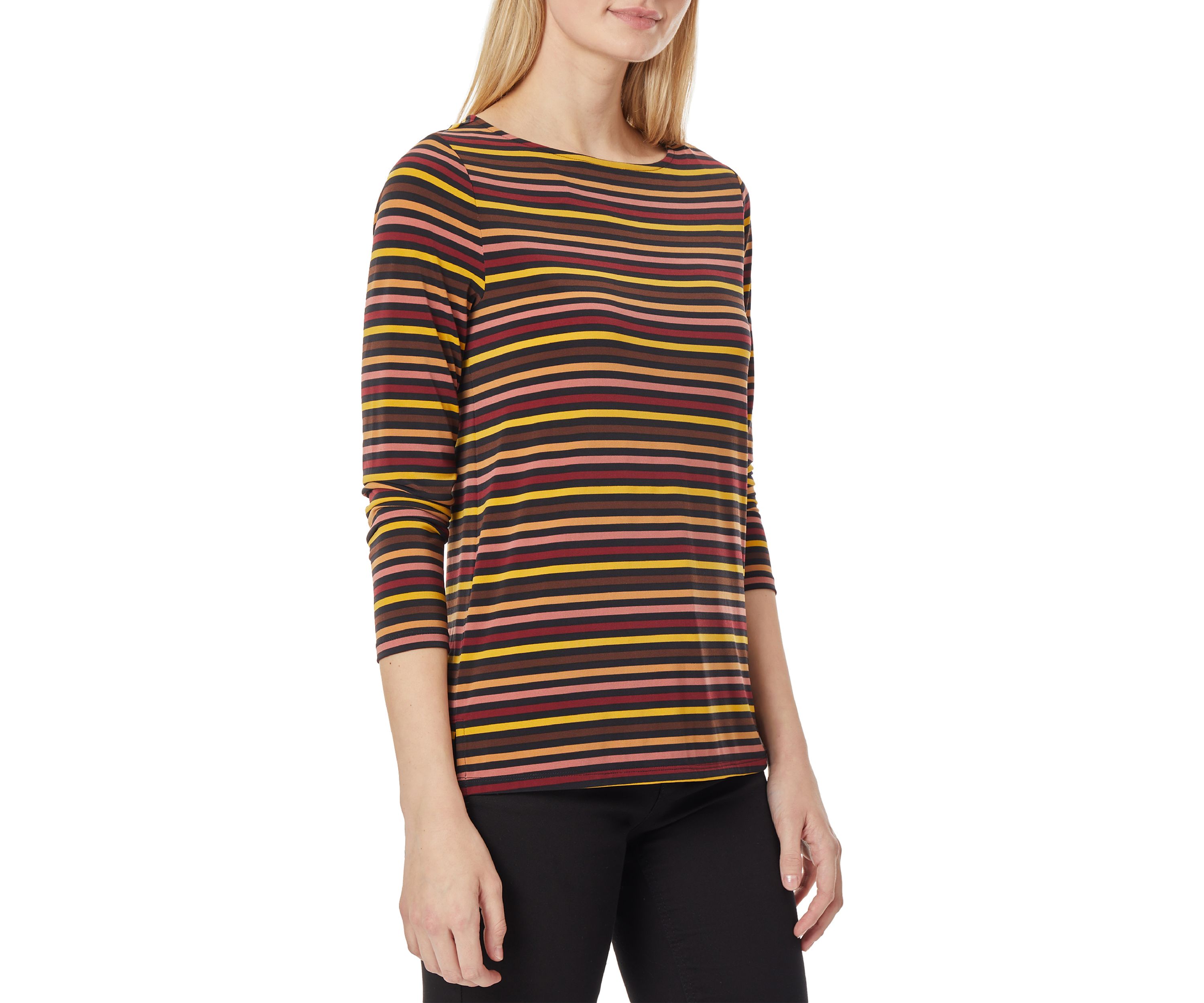 Womens Long Sleeve Boat Neck Pullover