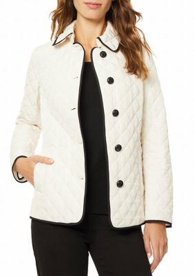 White quilted 2024 coat womens