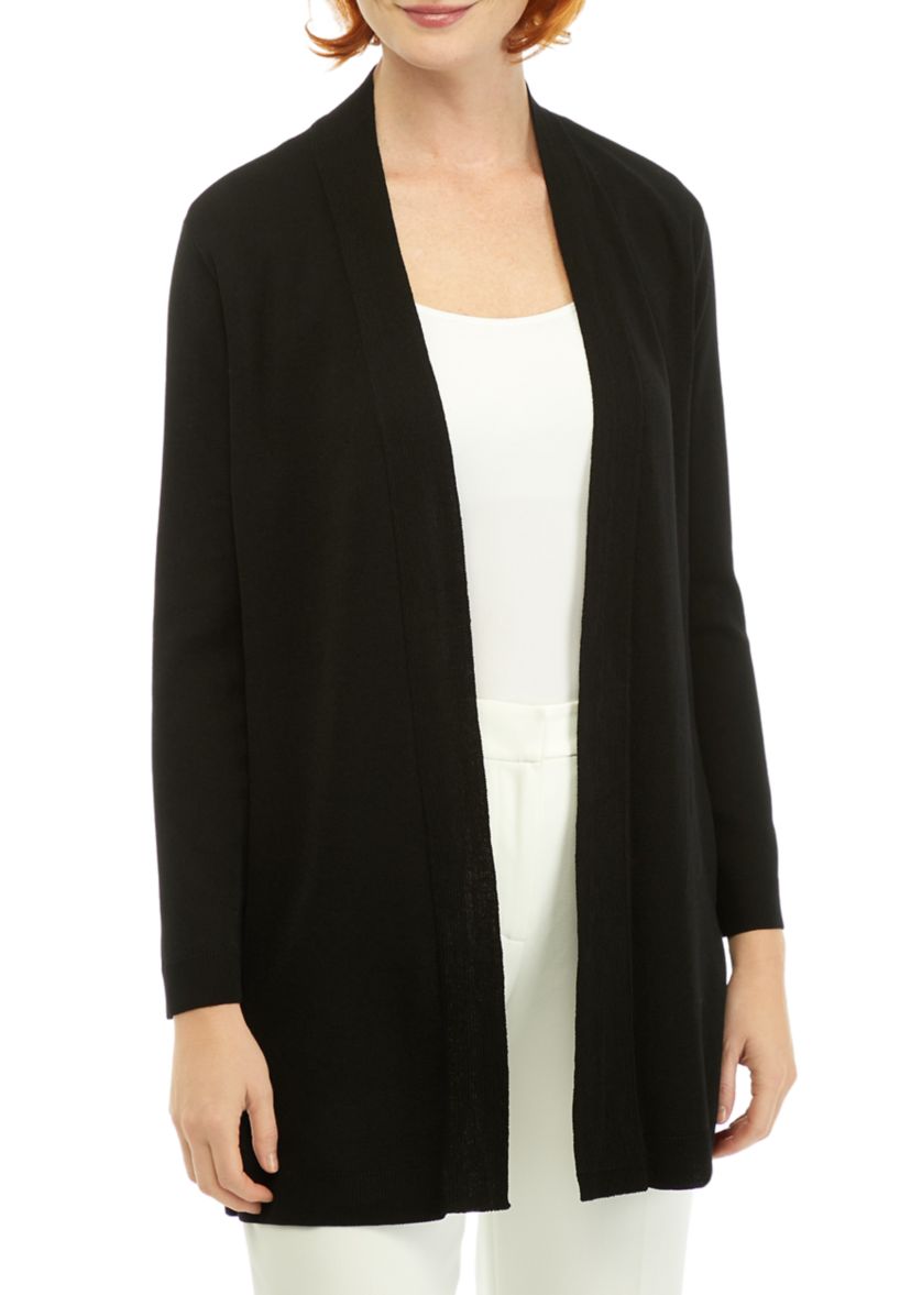 Womens Open Front Cardigan with Novelty Placket