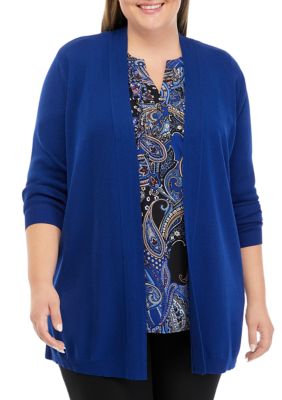 Plus Size Monterey Cardigan