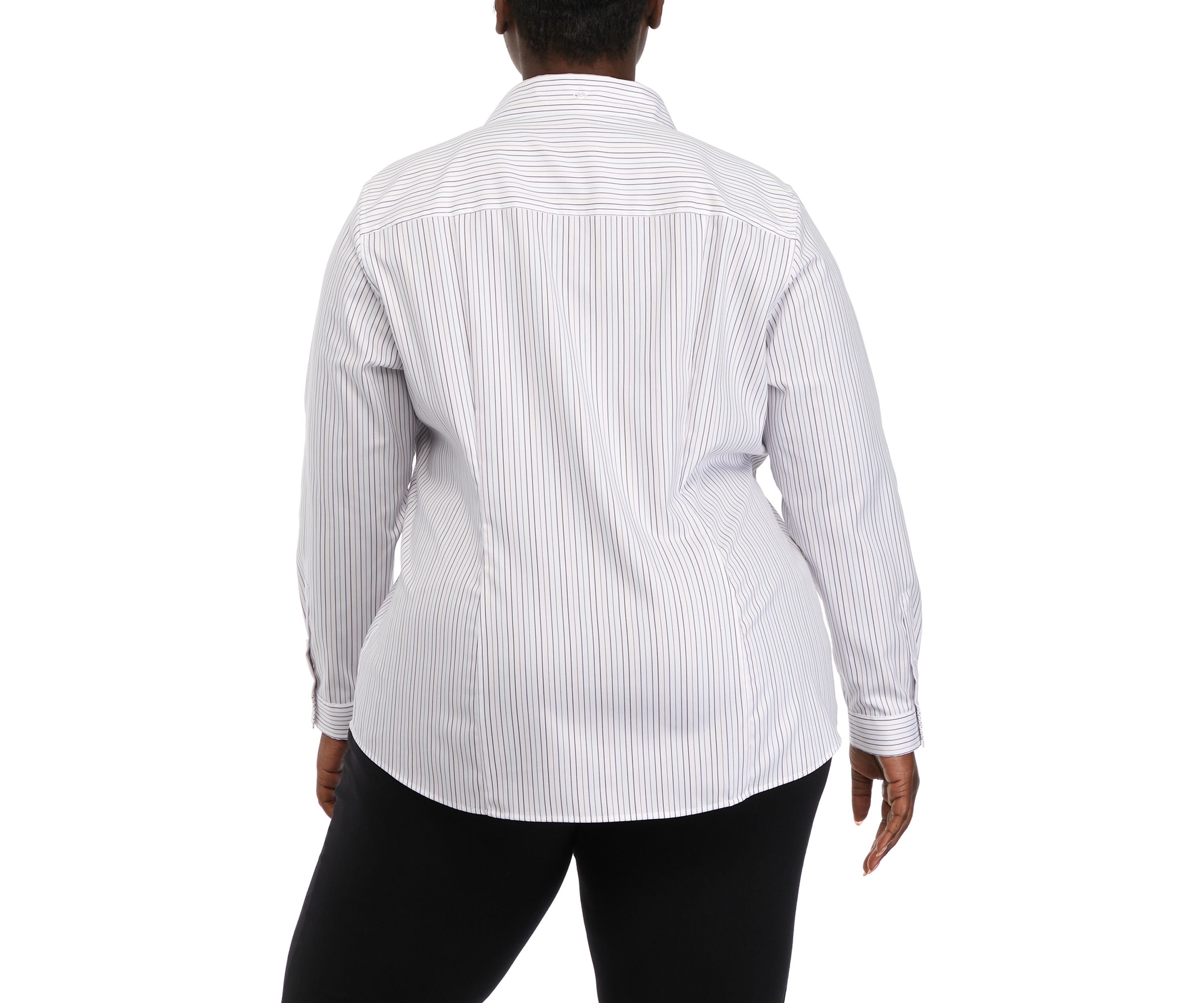 Plus Size Long Sleeve Collared Shirt