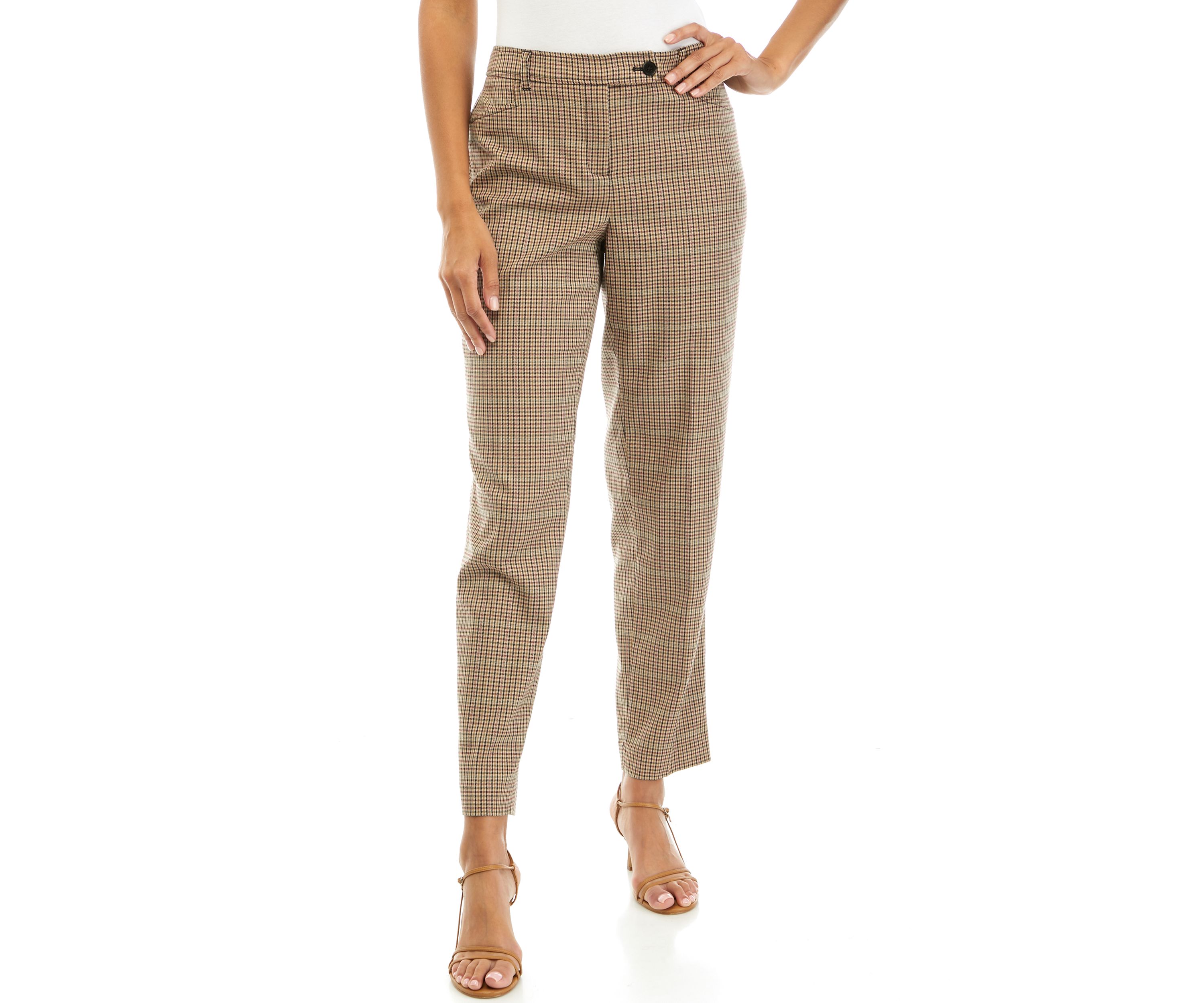 Womens Fly Front Dukes Slim Leg Pants 