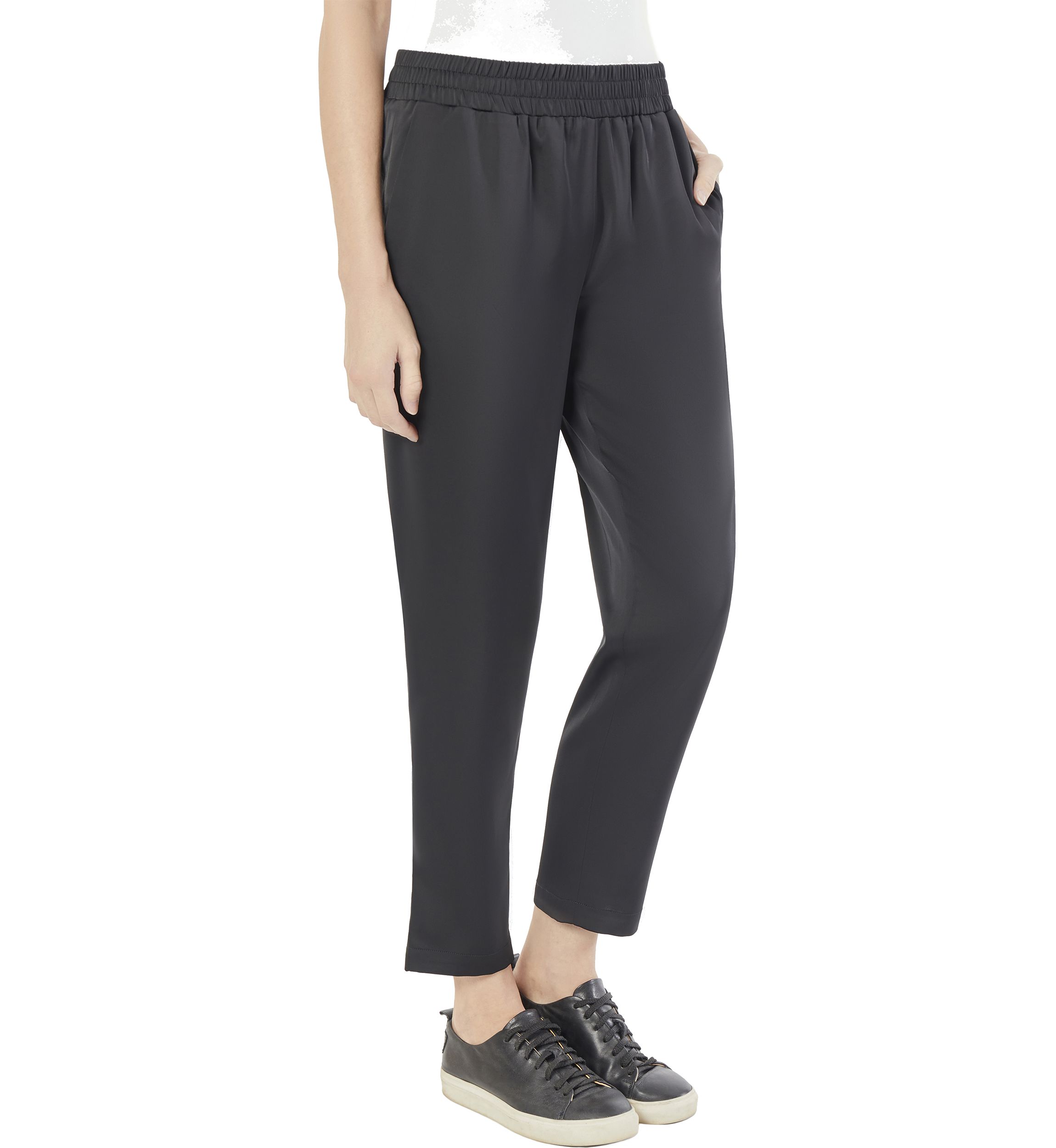 Womens Pull On Drawstring Hem Joggers