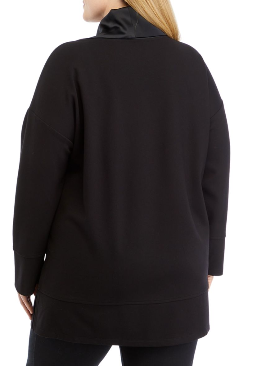 Plus Size Long Sleeve Serenity Cowl Neck Sweatshirt