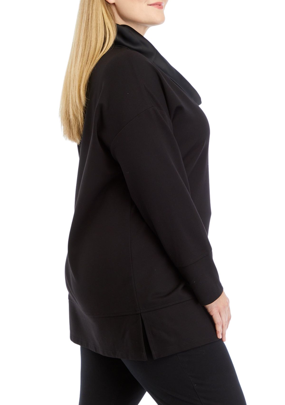 Plus Size Long Sleeve Serenity Cowl Neck Sweatshirt