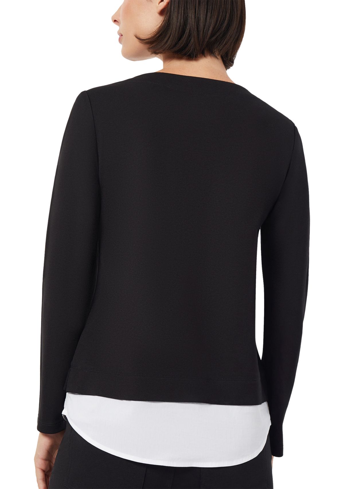 Womens 2Fer Sweater with Button Shoulders