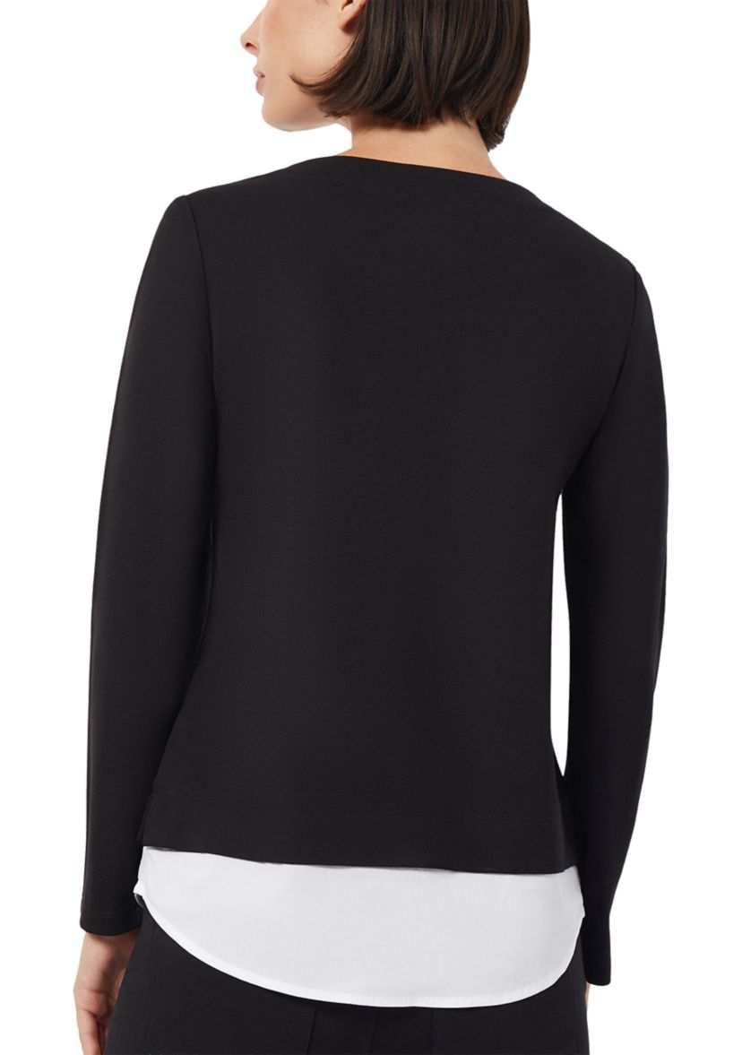 Womens 2Fer Sweater with Button Shoulders