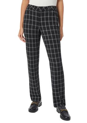 JONES NEW YORK Women's Plaid Straight Leg Pants | belk