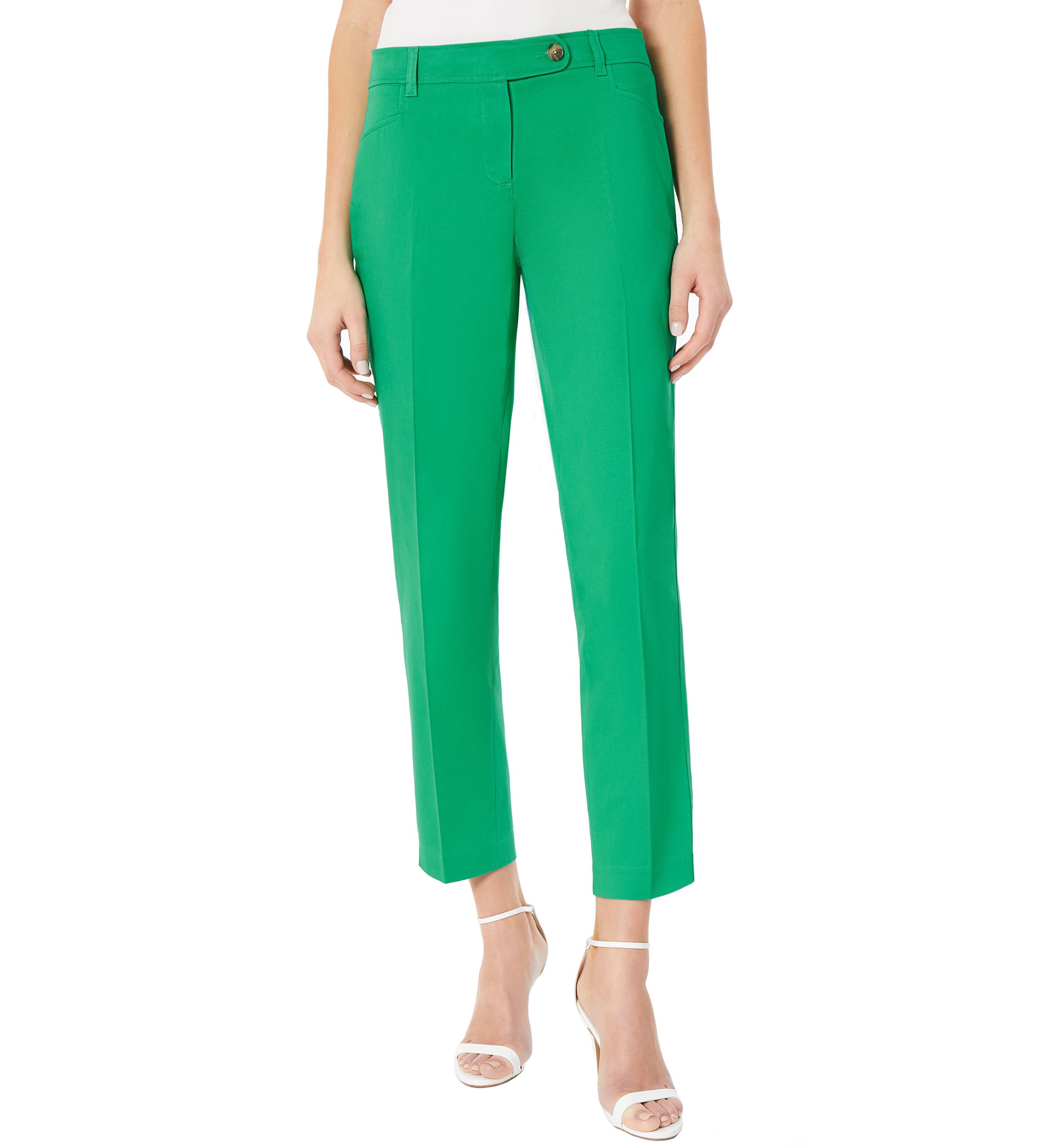Petite Fly Front Duke Slim Ankle Pants