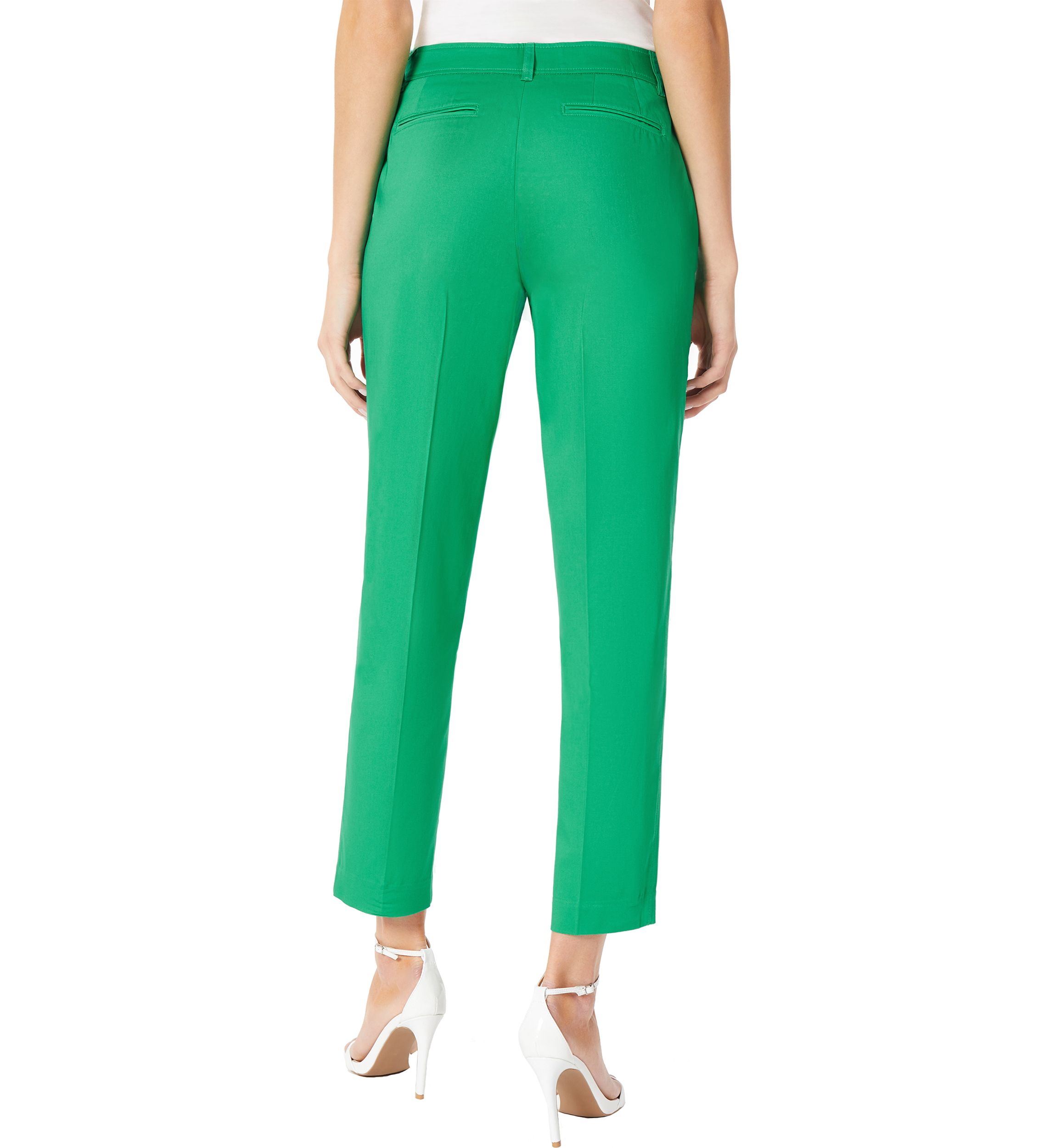 Petite Fly Front Duke Slim Ankle Pants