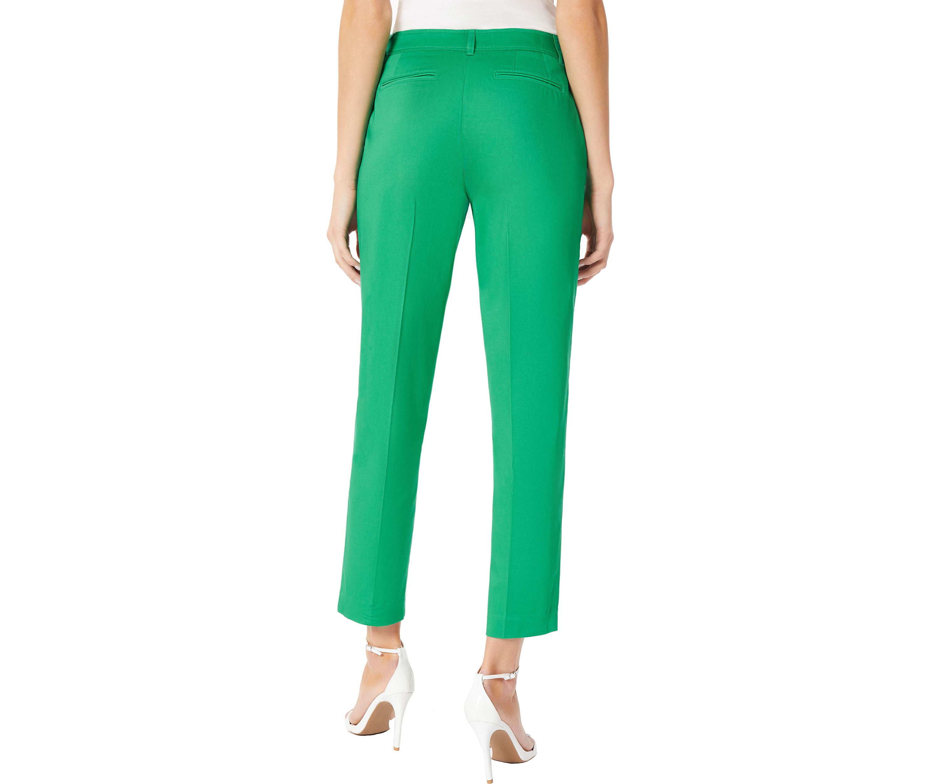 Petite Fly Front Duke Slim Ankle Pants
