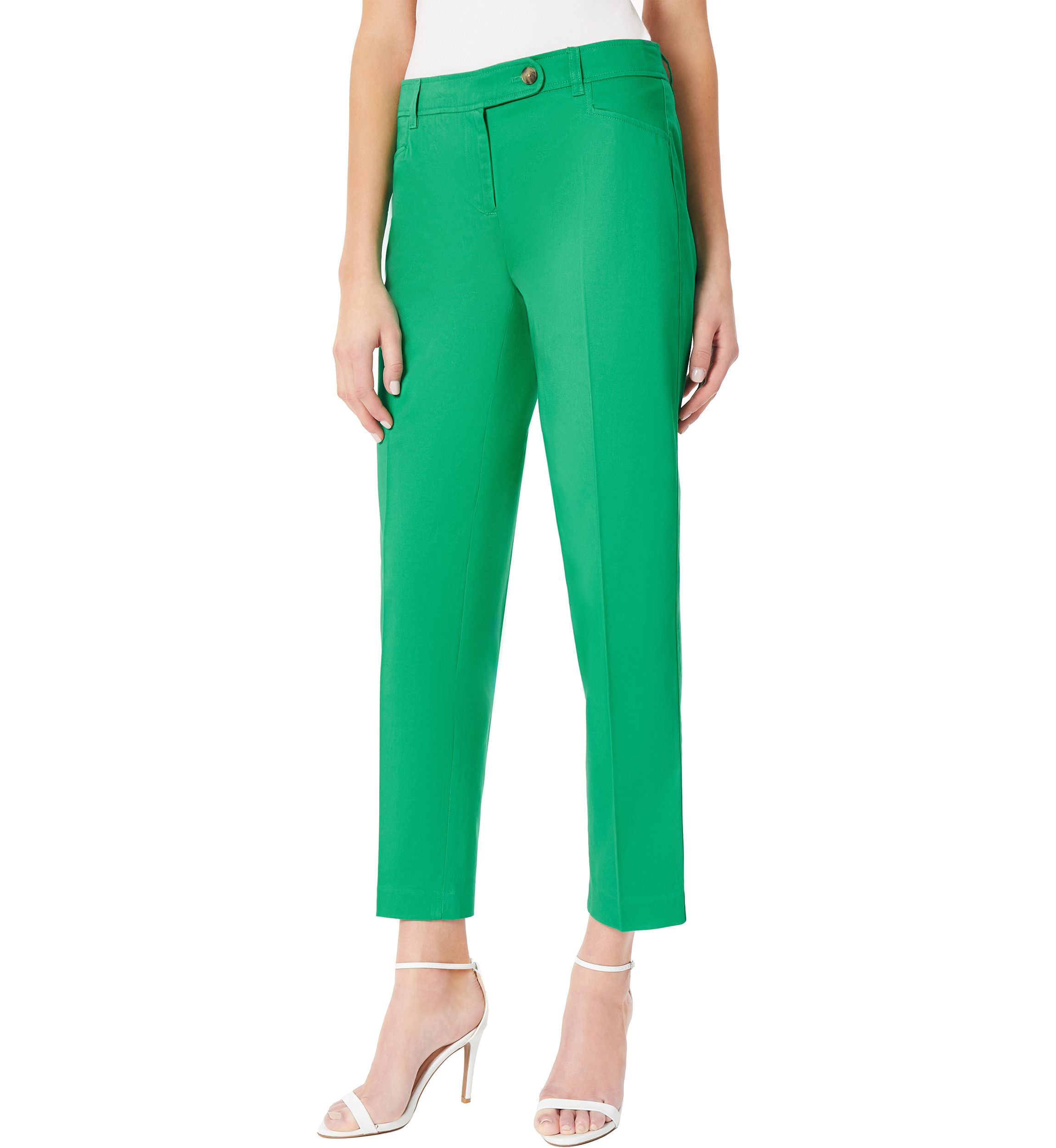 Petite Fly Front Duke Slim Ankle Pants