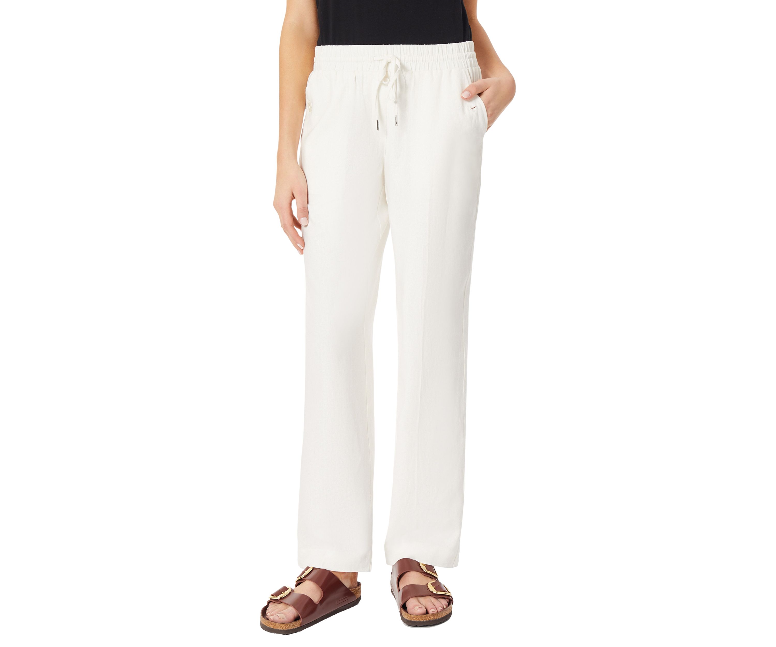 Womens Pull On D-String Slash Pocket Trouser Pants