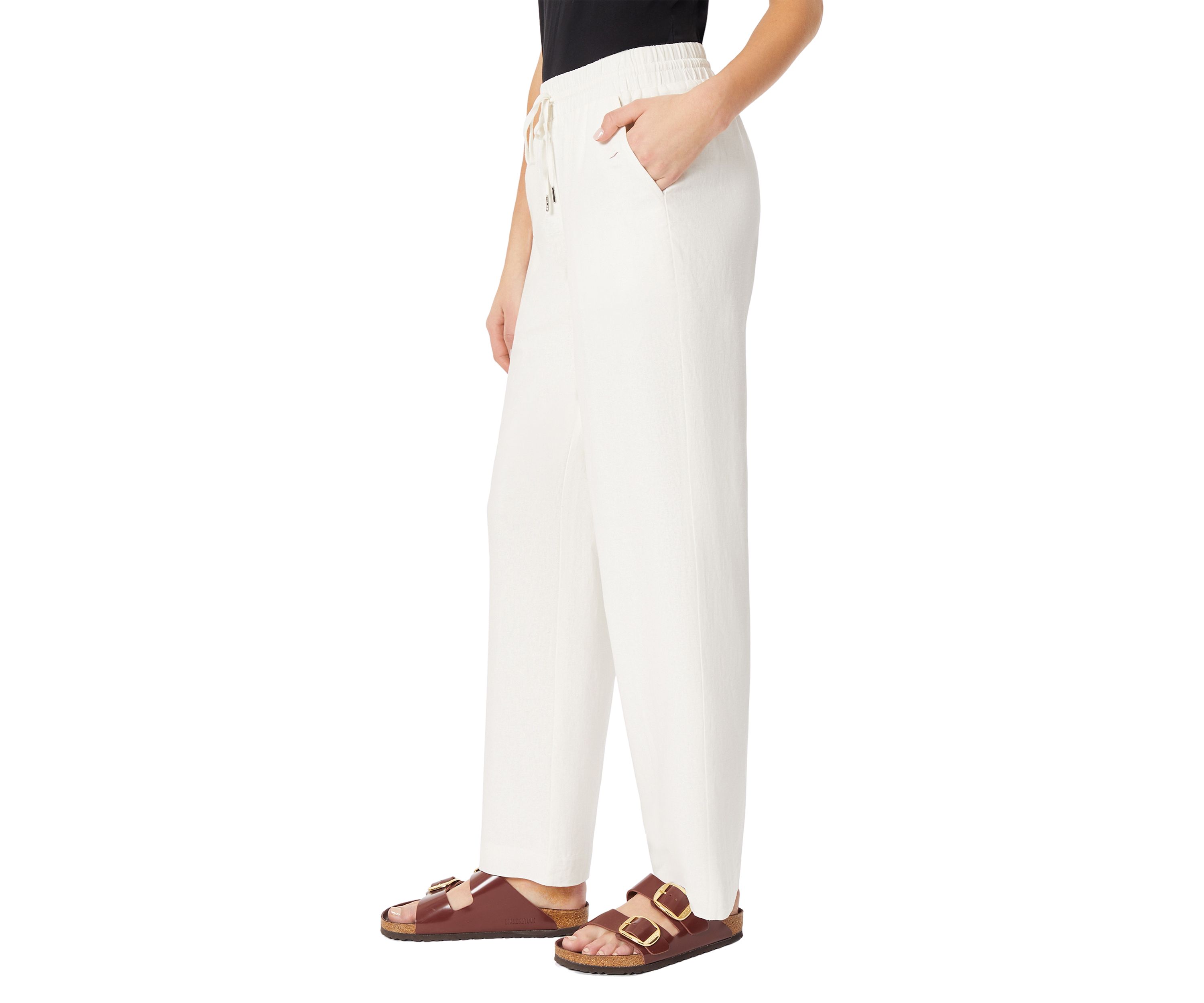 Womens Pull On D-String Slash Pocket Trouser Pants