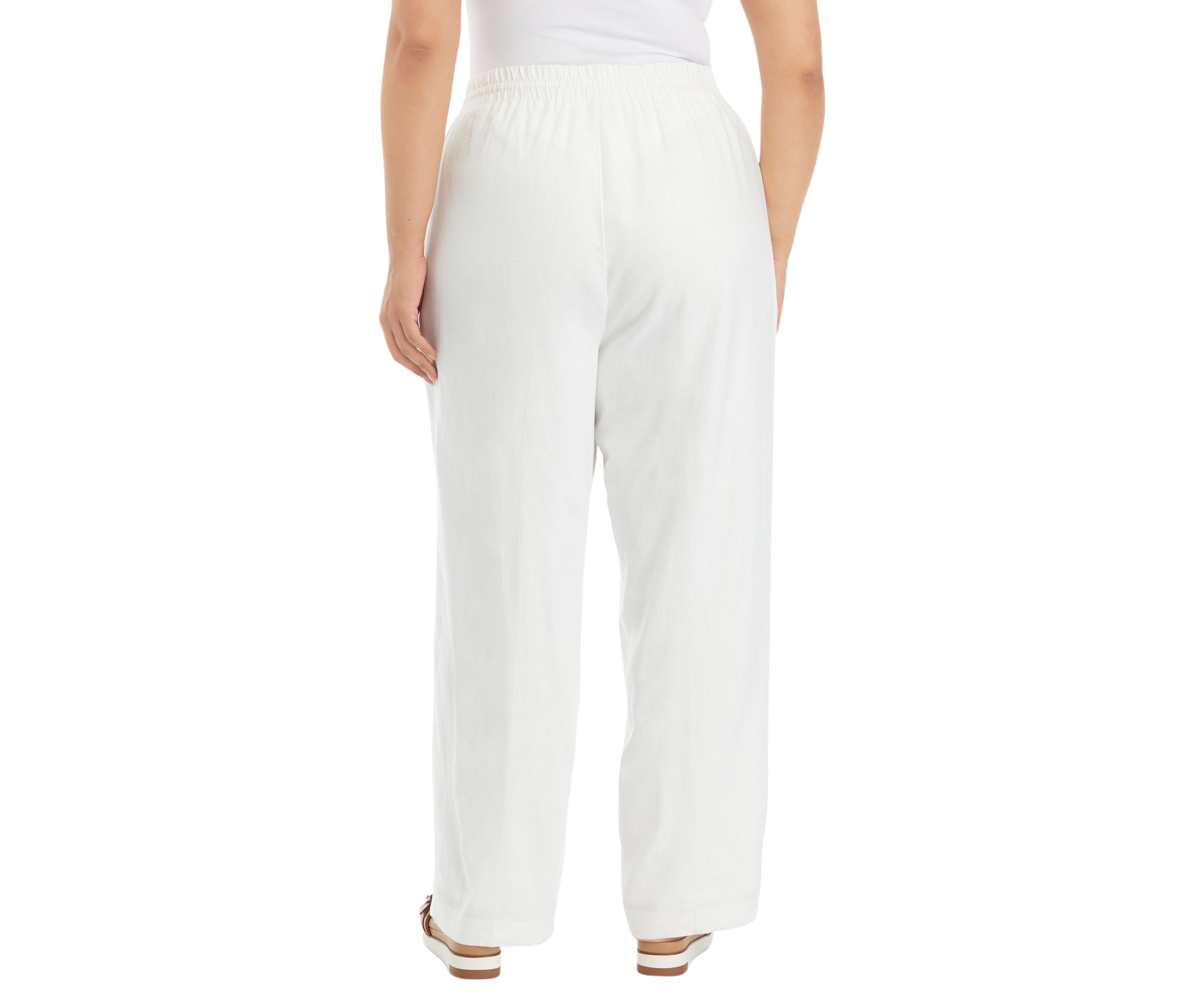 Plus Size Pull On D-String Slash Pocket Trouser Pants