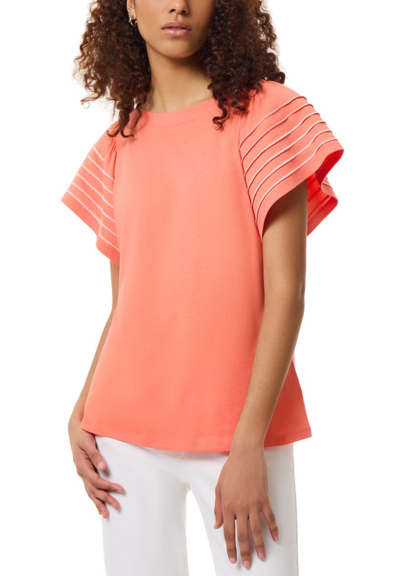 Womens Short Sleeve T-Shirt with Stitch Sleeves