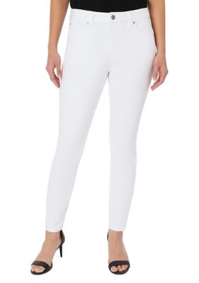 JONES NEW YORK Women's Lexington Straight Jeans, White, 8