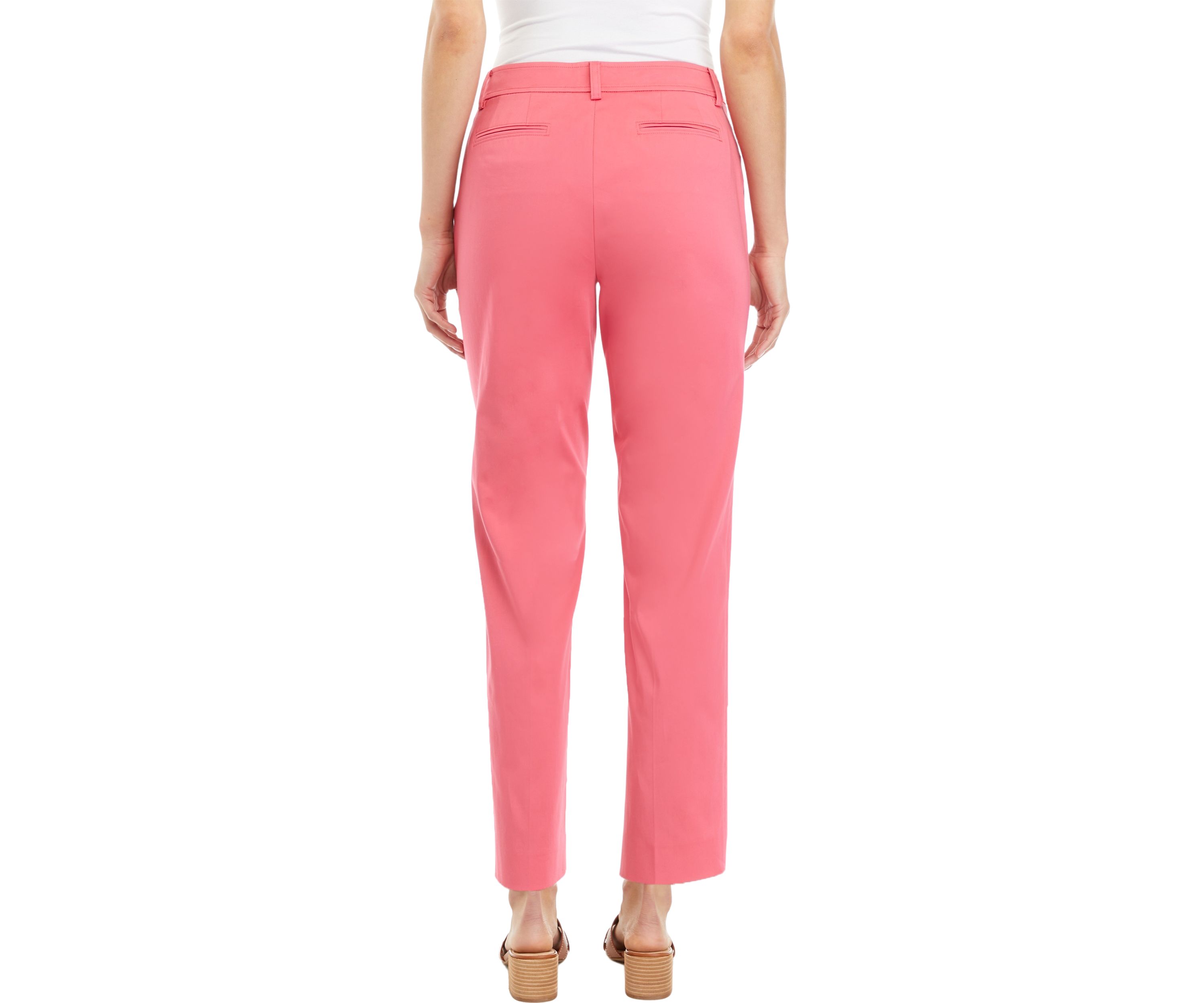 Petite Fly Front Duke Slim Ankle Pants