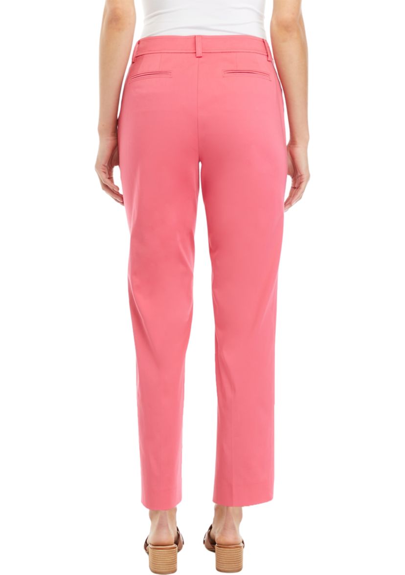 Petite Fly Front Duke Slim Ankle Pants