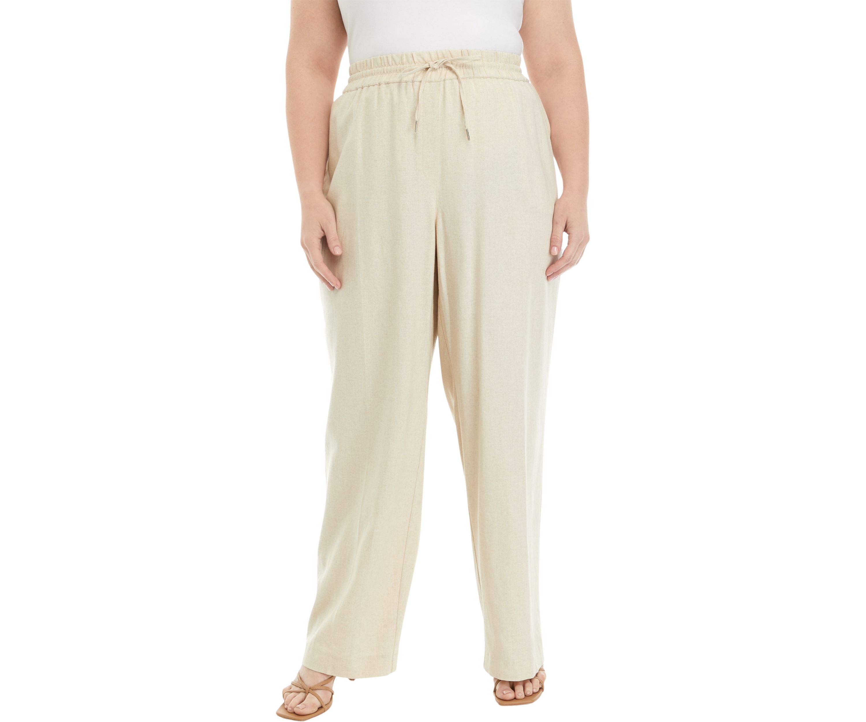 Pull On Slash Pocket Cropped Pants