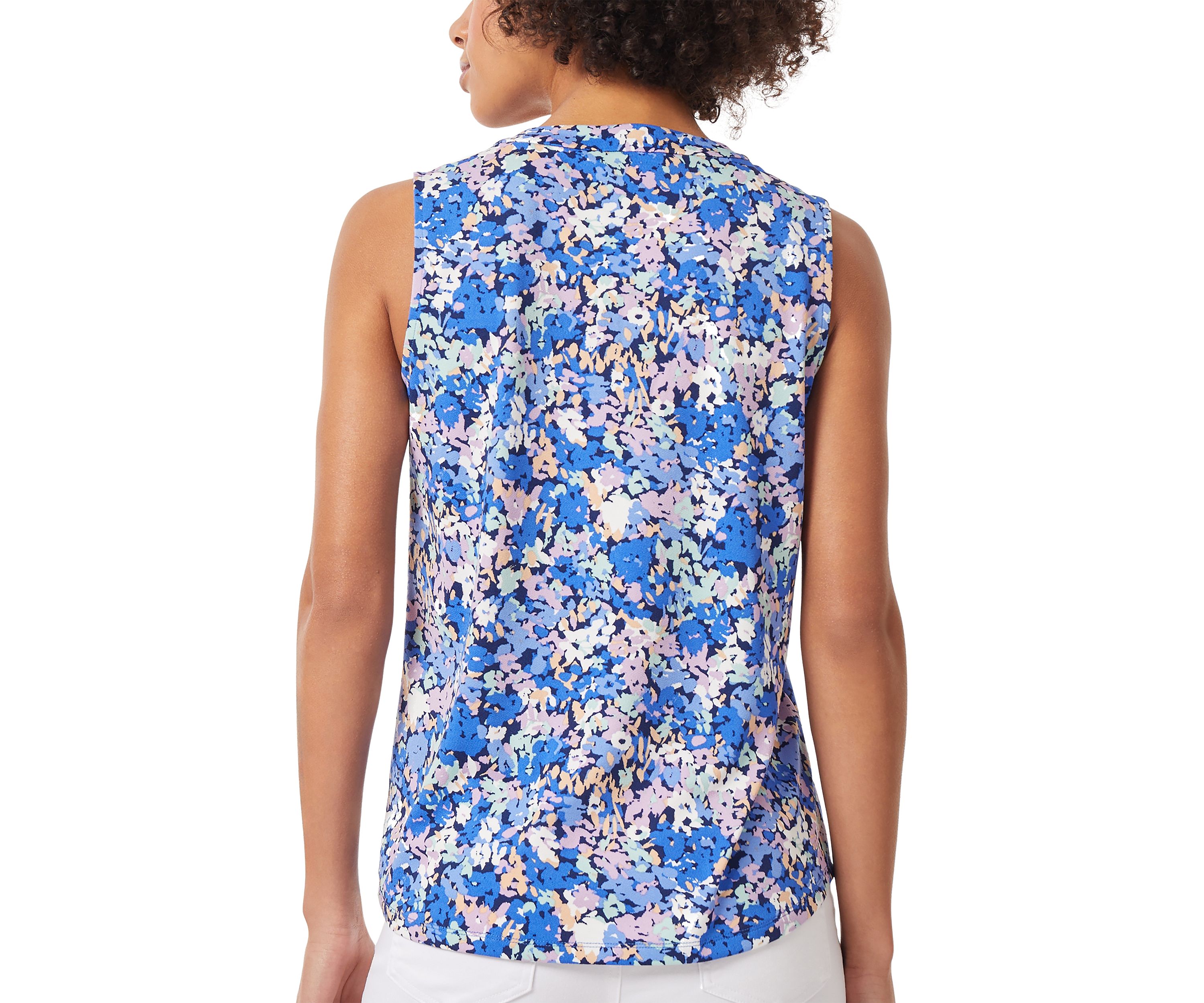 Womens Popover Tunic Top with Side Slits