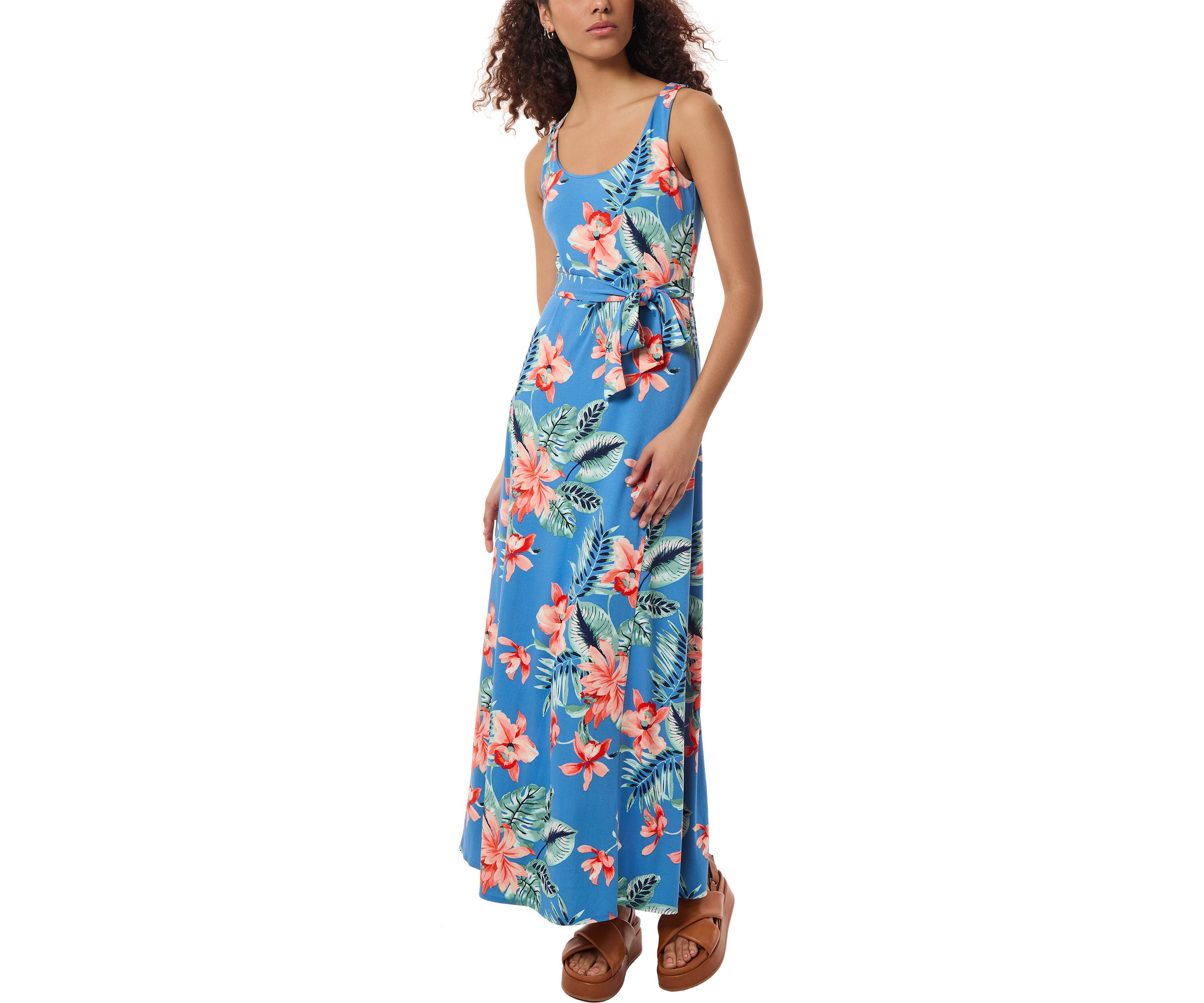 Petite Maxi Tank Dress with Self Sash 