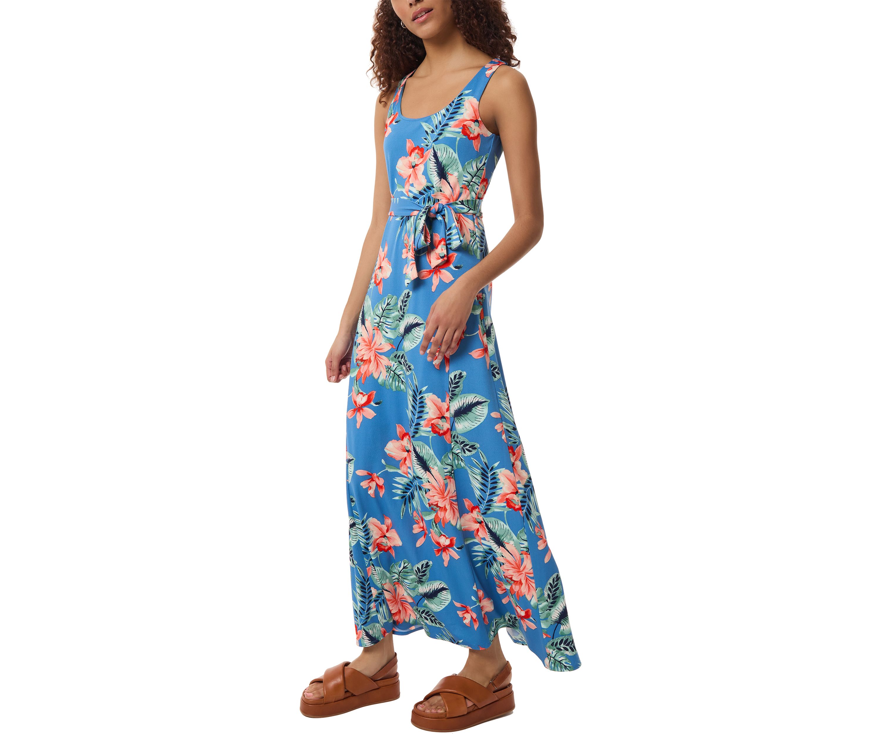 Petite Maxi Tank Dress with Self Sash 