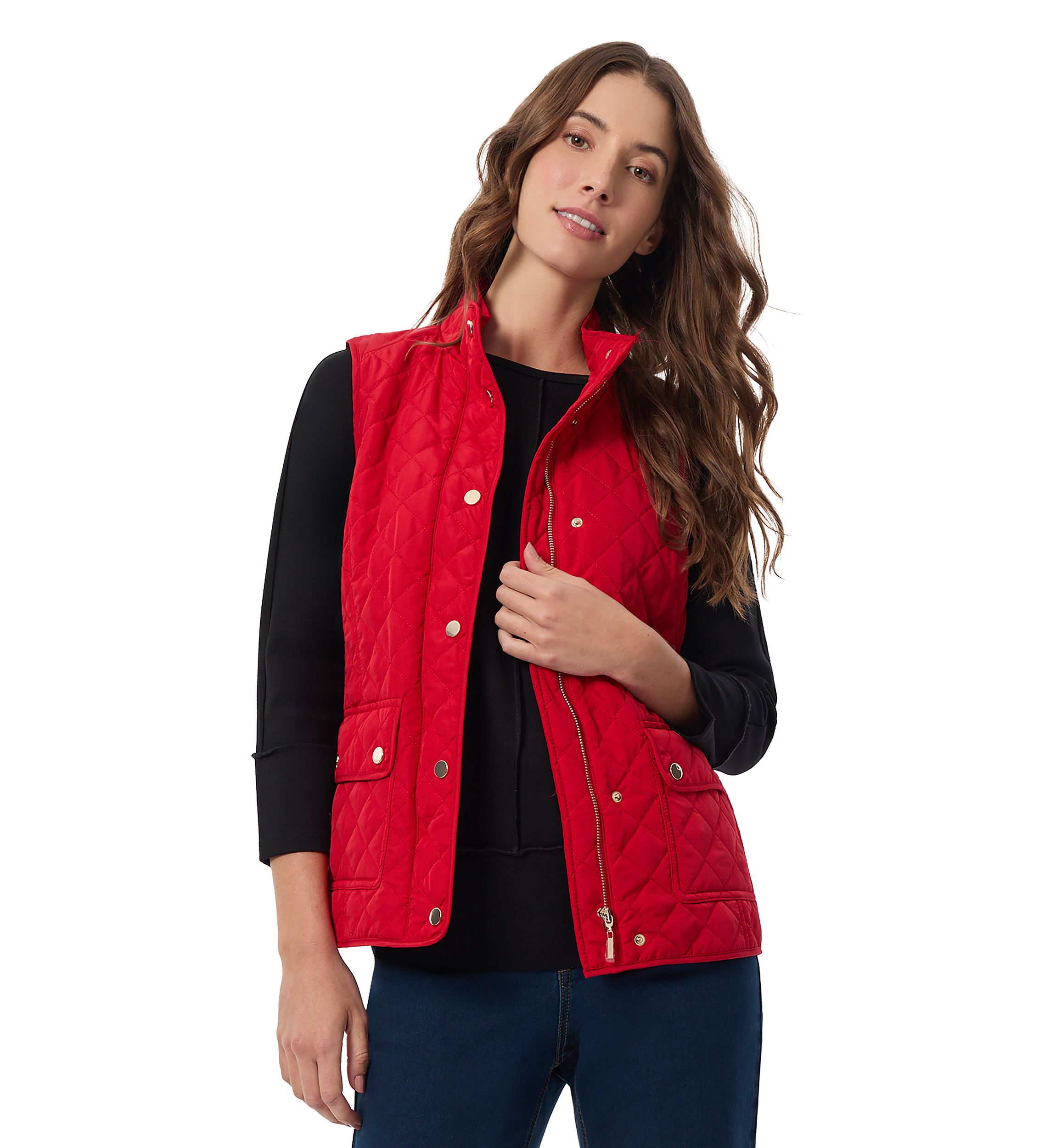 Petite Quilted Vest 