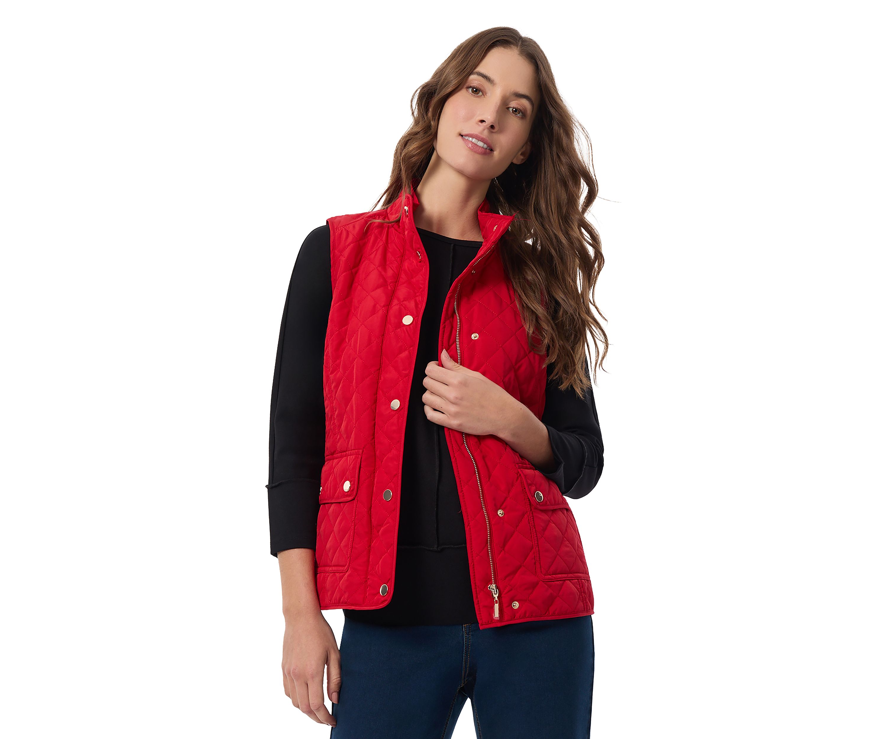 Petite Quilted Vest 