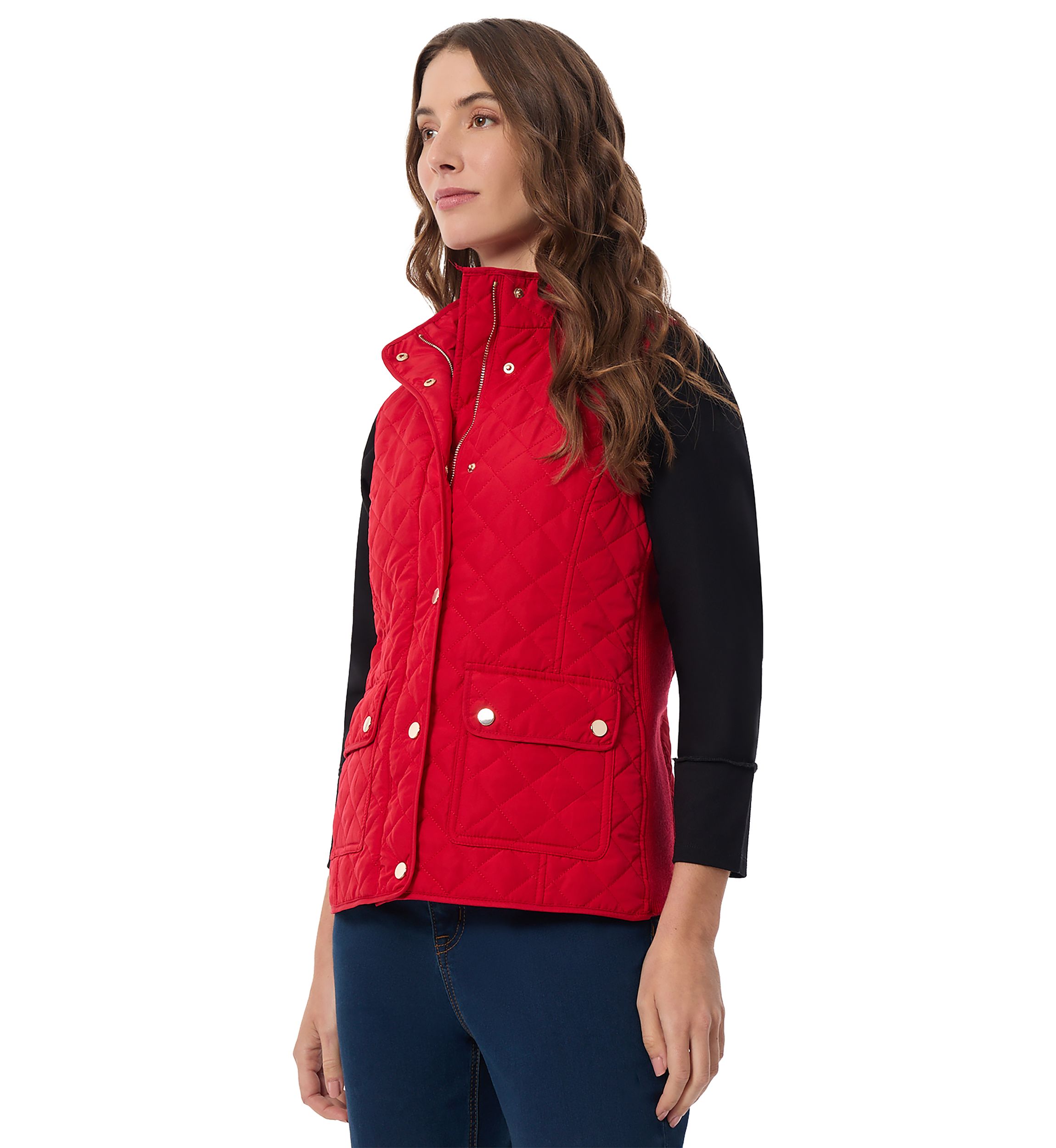 Petite Quilted Vest 