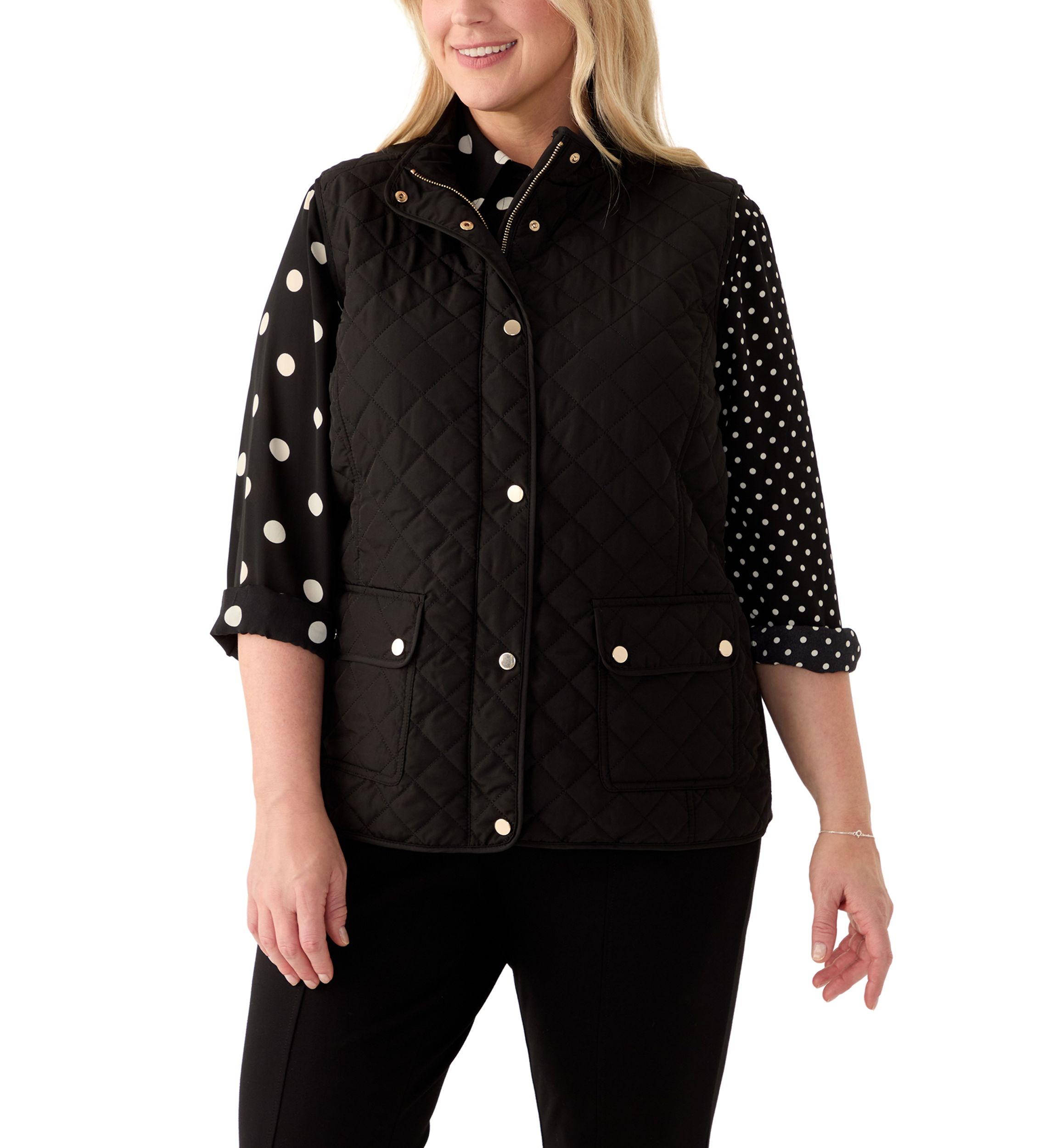 Plus Size Quilted Vest