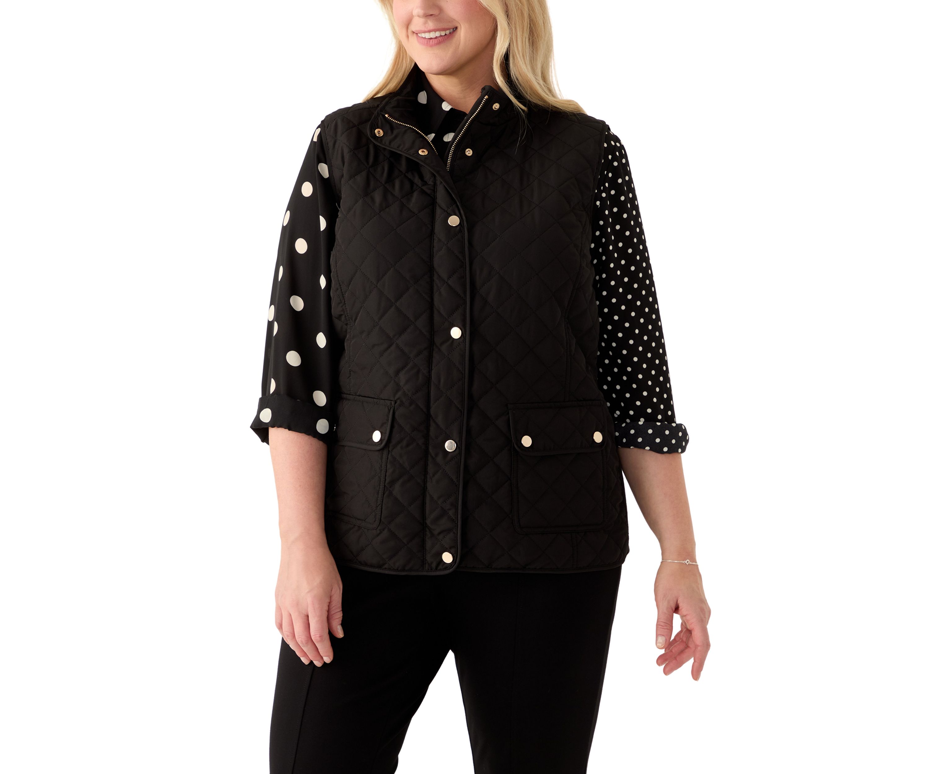 Plus Size Quilted Vest